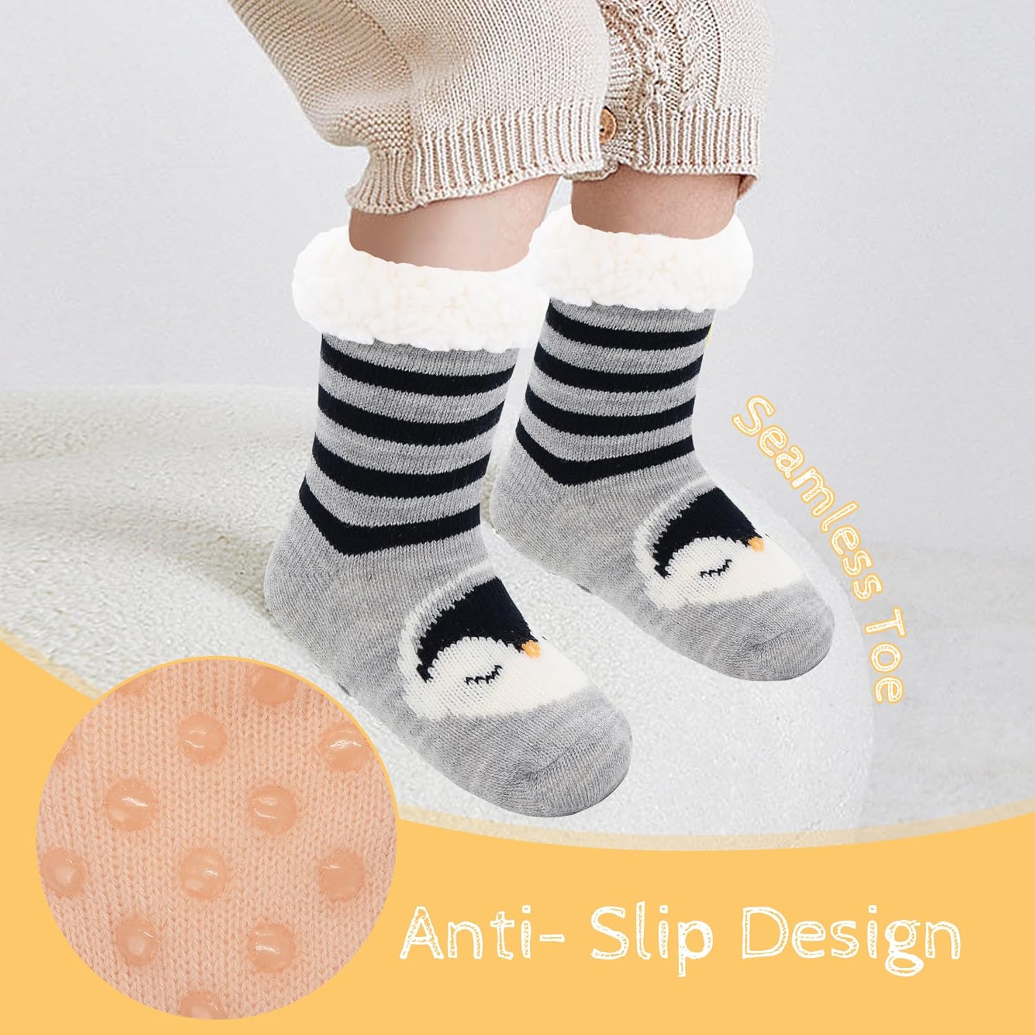 Zando Kids Fuzzy Socks Perfect for Kids