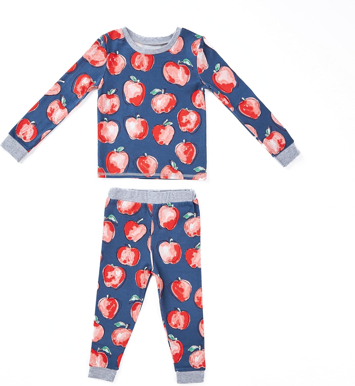 Mud Pie Baby Girls Apple Pajama Set