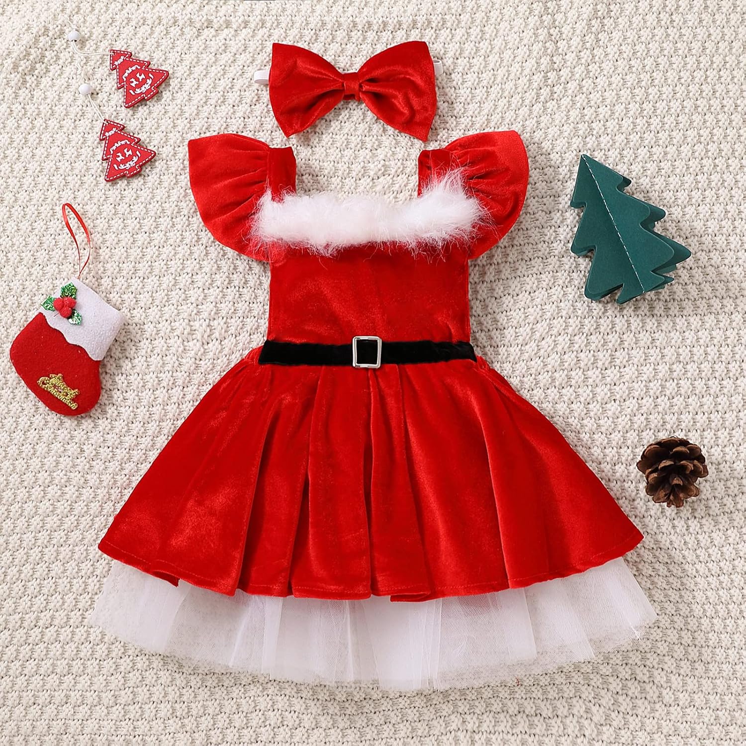 BeQeuewll Toddler Christmas Dress
