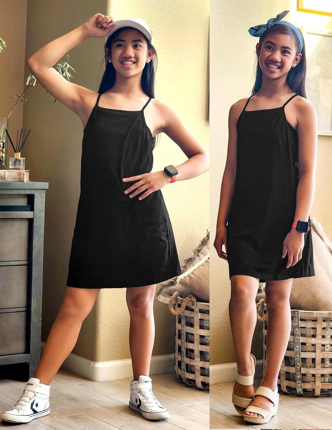 Arshiner Girls Casual Summer Dress with Shorts