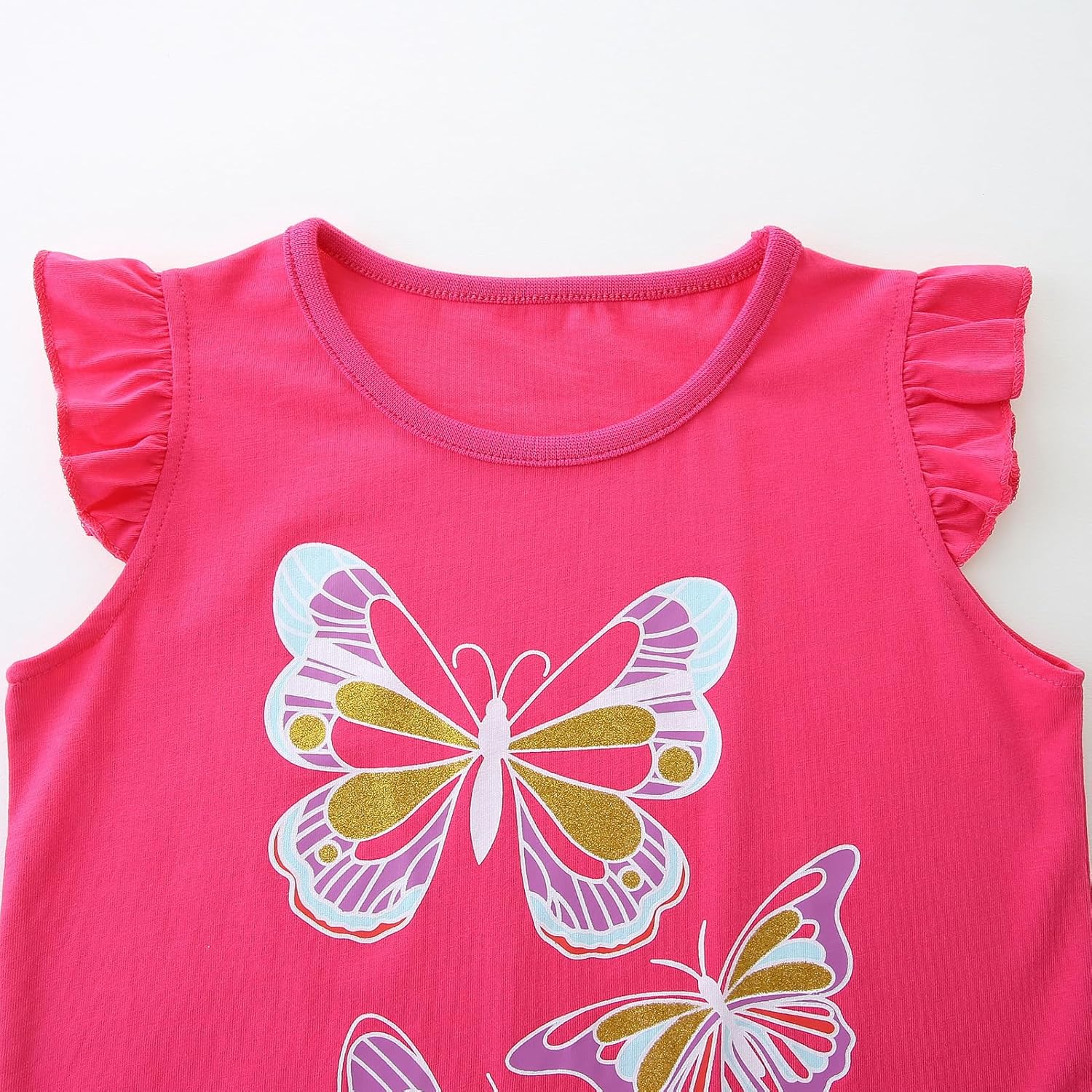 Frogwill Little Girls 2-Piece Playwear Set with Bow and Applique