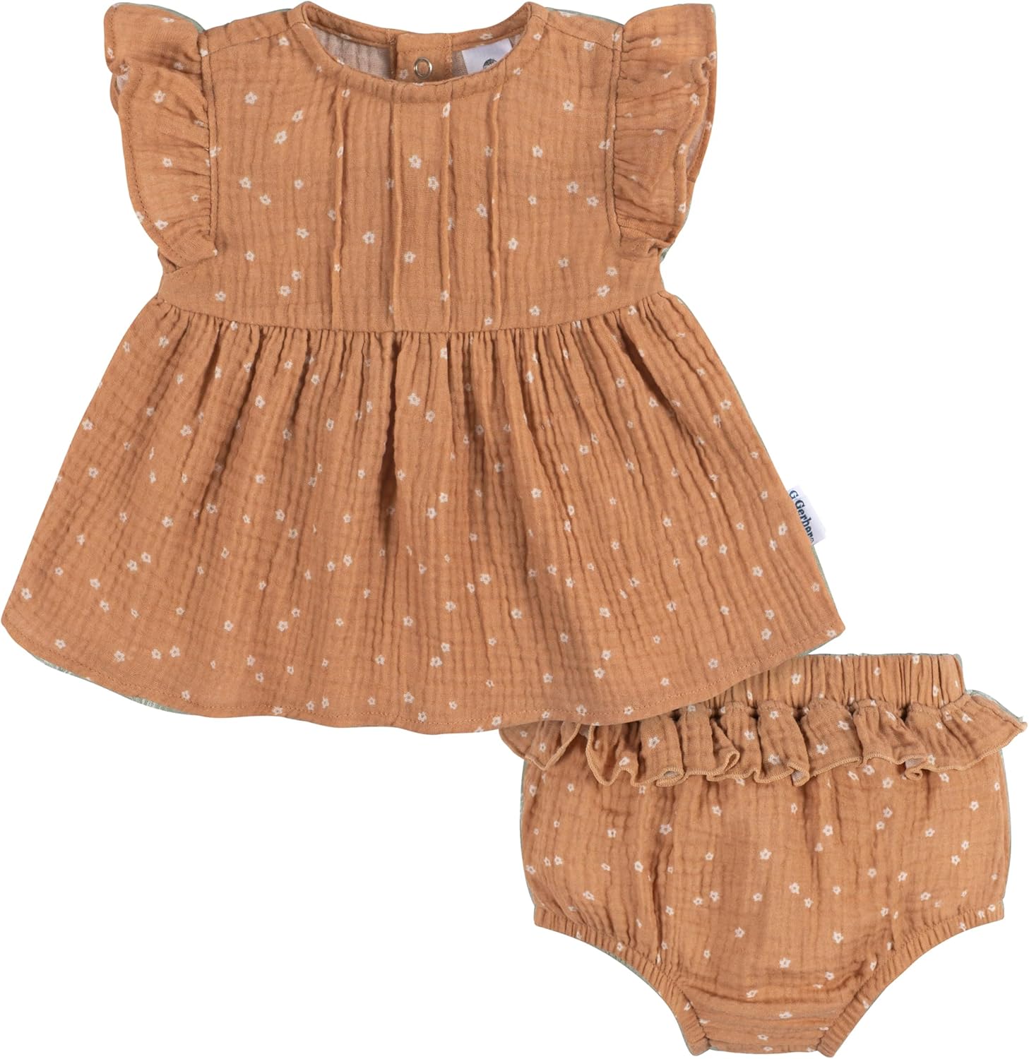 Gerber Baby Girls Playwear Set - Dress and Diaper Cover