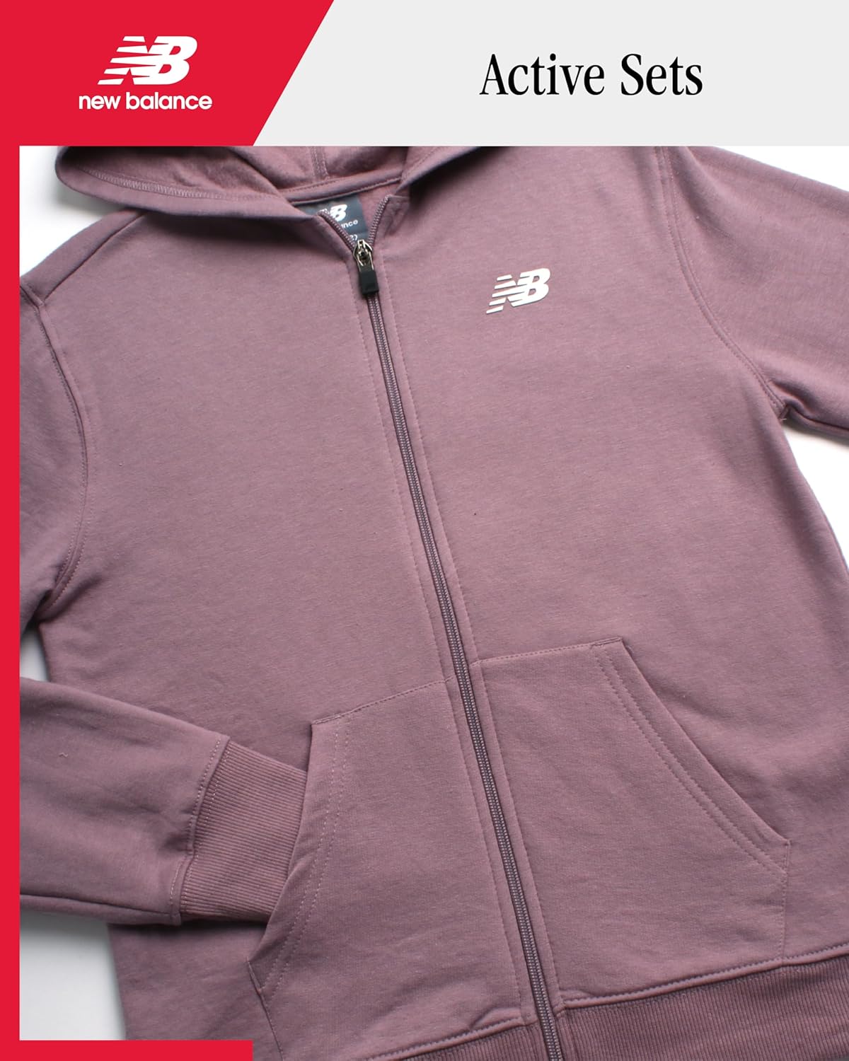 New Balance Girls Performance Fleece Zip-Up Sweatshirt