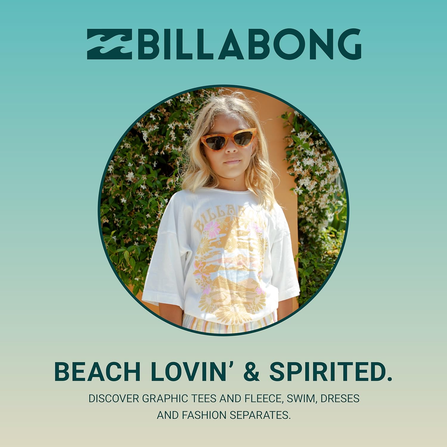 Billabong Girls Durable Short Sleeve Dress