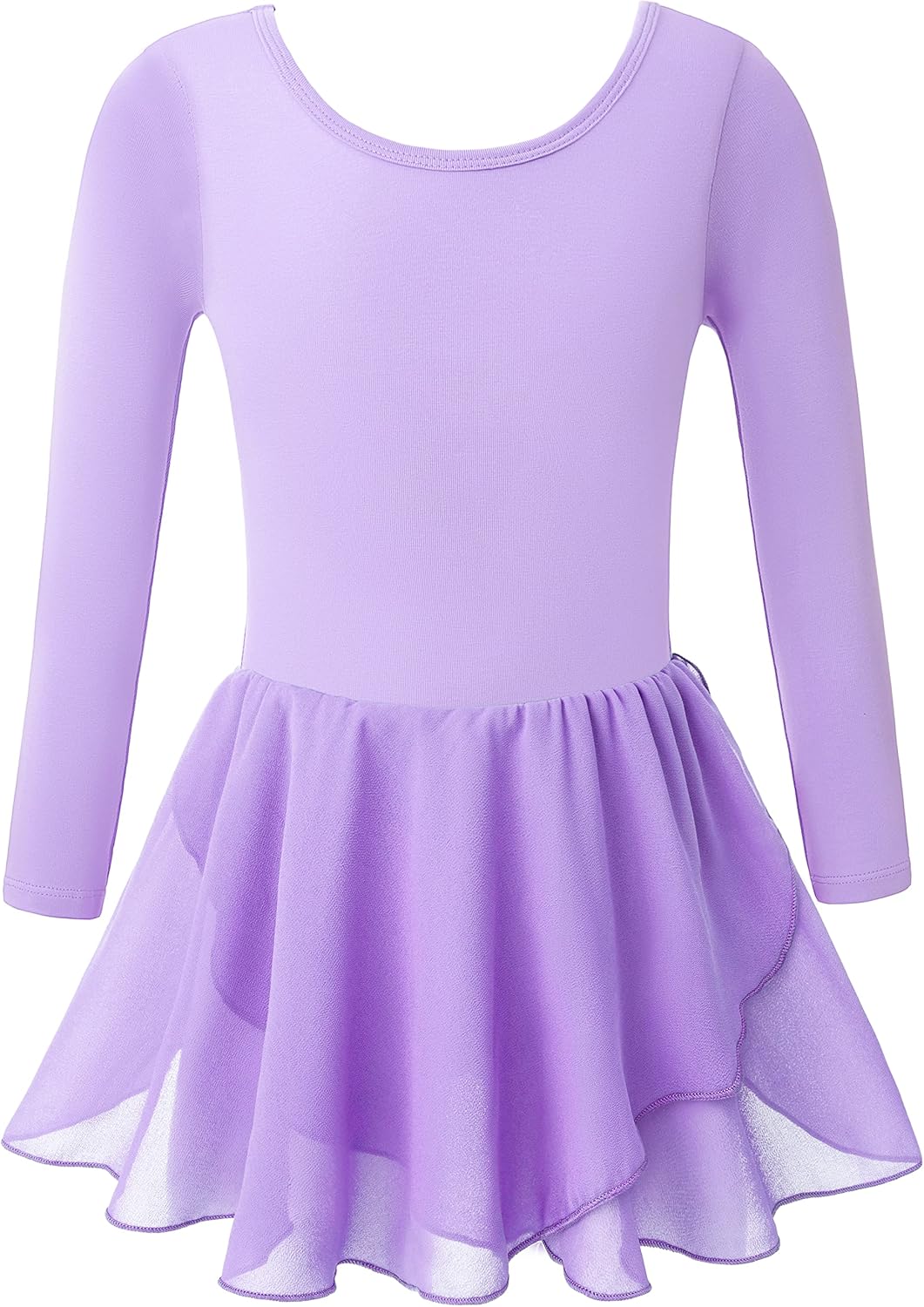 Stylish Girls Ballet Leotards with Petal Skirt and Bowknot Back for Dance