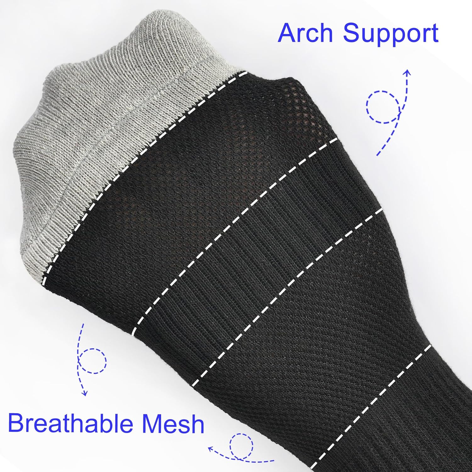 Coziwill Kids Soccer Socks - Non-Slip Breathable Cushioned for Kids