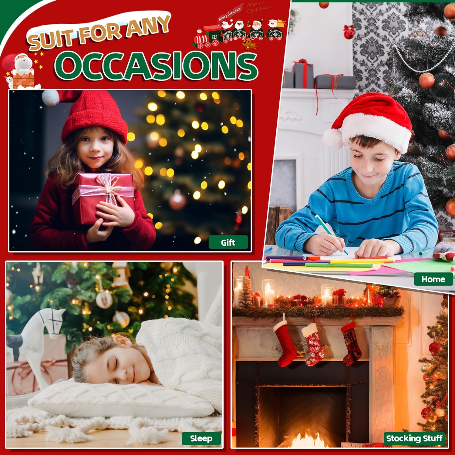 SeeyAN Kids Warm Fuzzy Slippers