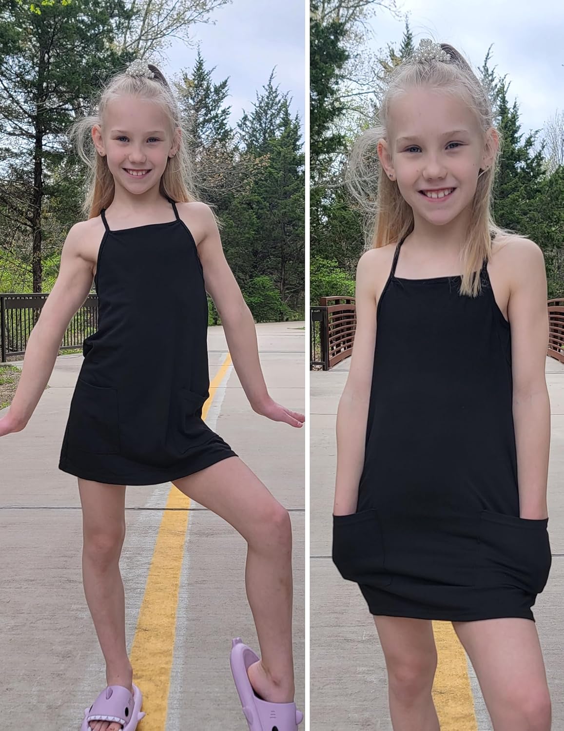 Arshiner Girls Casual Summer Dress with Shorts