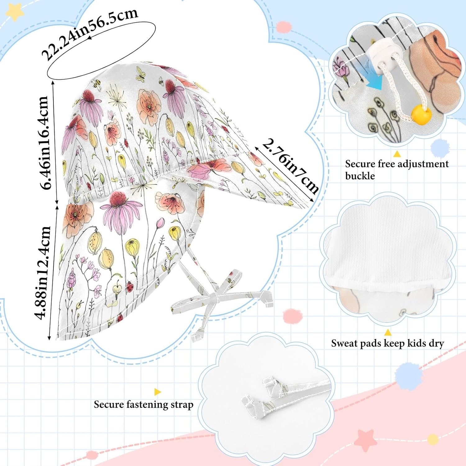 Bright Stylish Butterfly Bees Dragonfly Baby Sun Hat