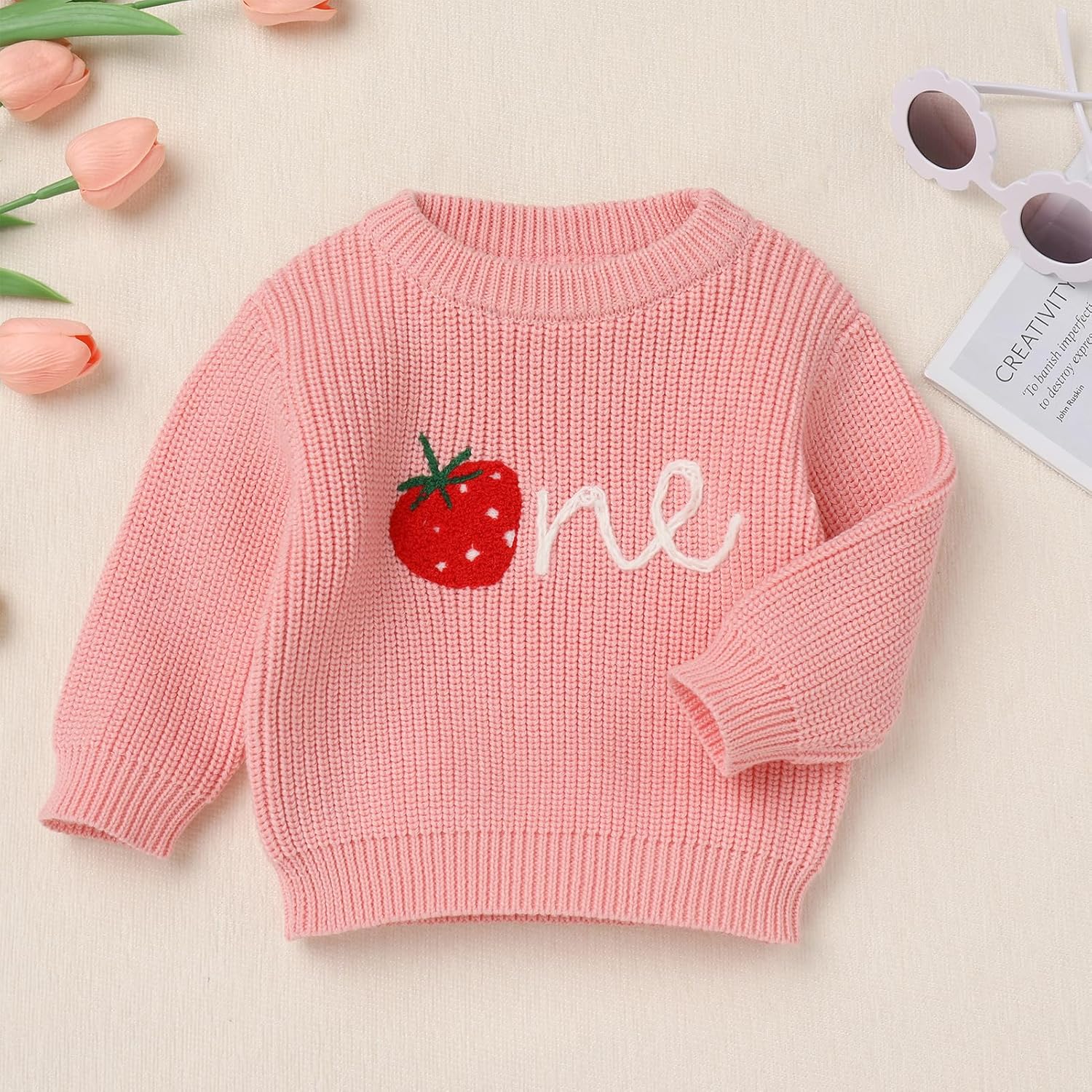 AWIBMK 1st Birthday Knit Sweater for Toddler Girls Boys