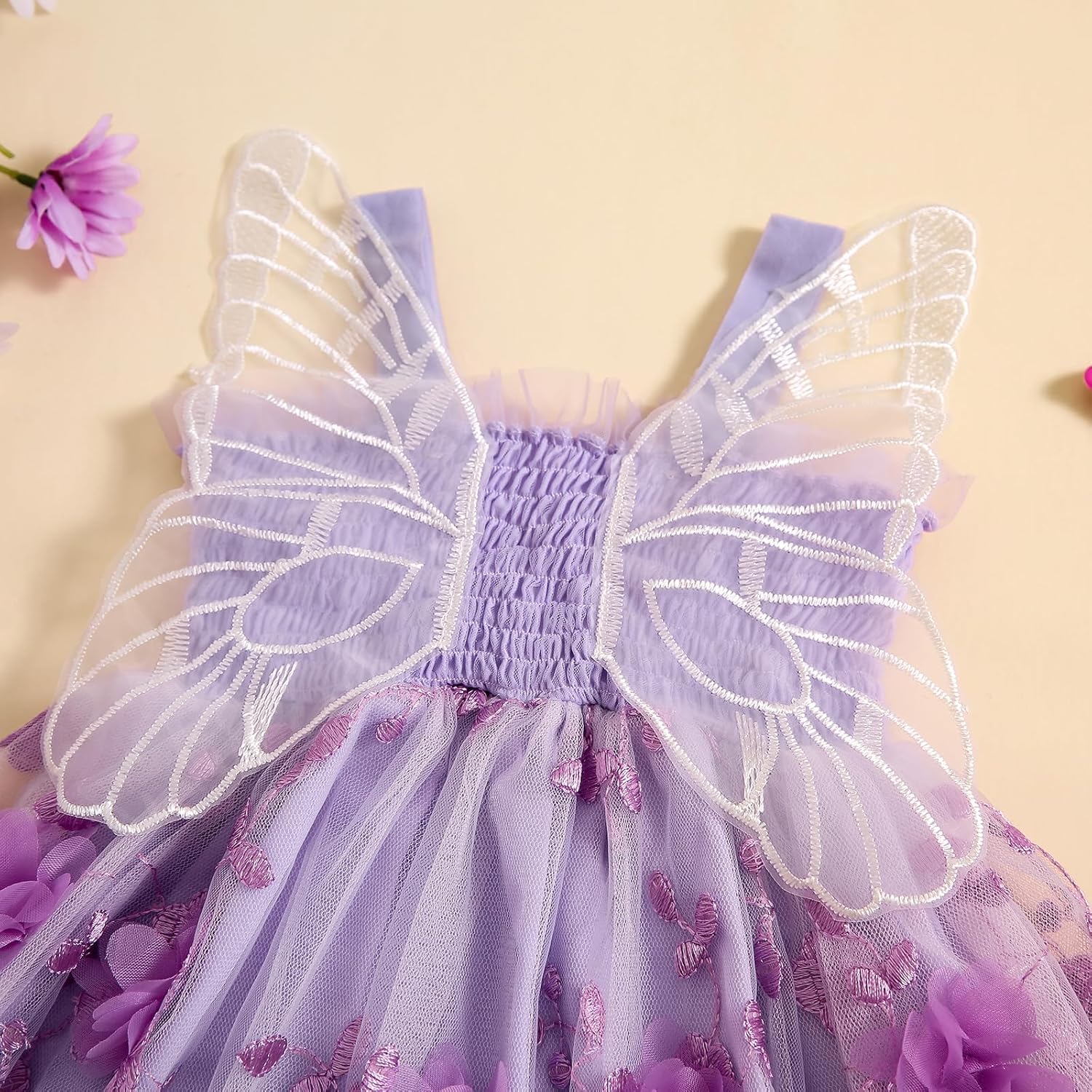 ZINTAOZT Princess Butterfly Wing Dress for Toddler Baby Girl