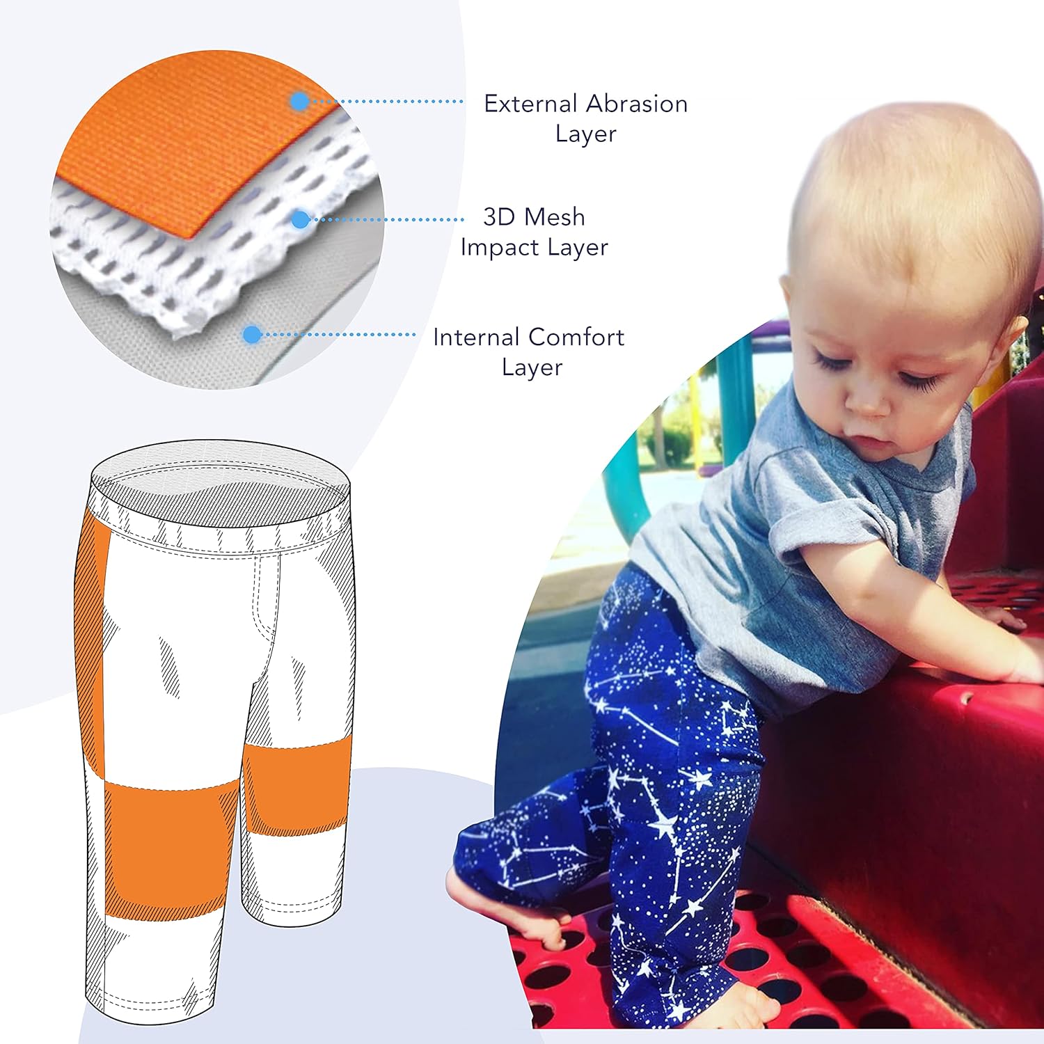 Crawling Pants for Boys Girls