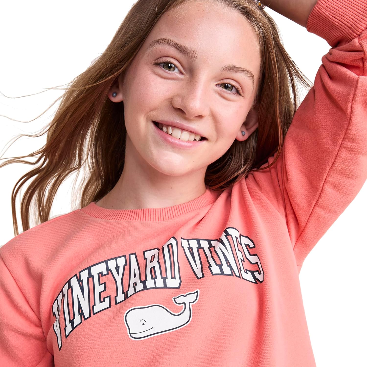 Vineyard Vines Girls Sweatshirt Woven Dress