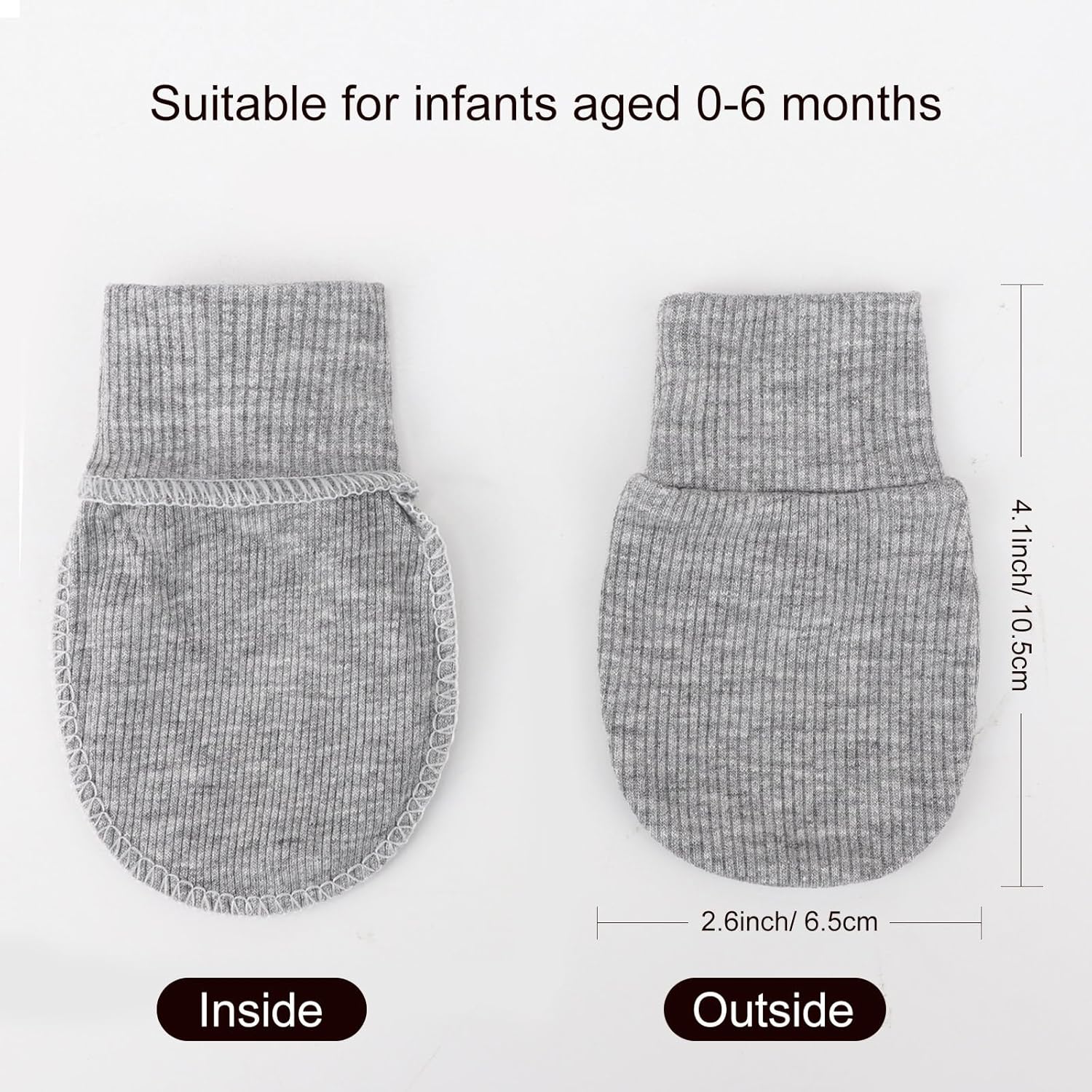 AQOKKA Newborn Baby Mittens 0-6 Months No Scratch