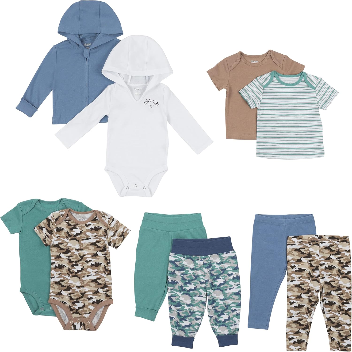 Hanes Baby 10-Piece Winter Wardrobe Set Fashionable and Comfortable
