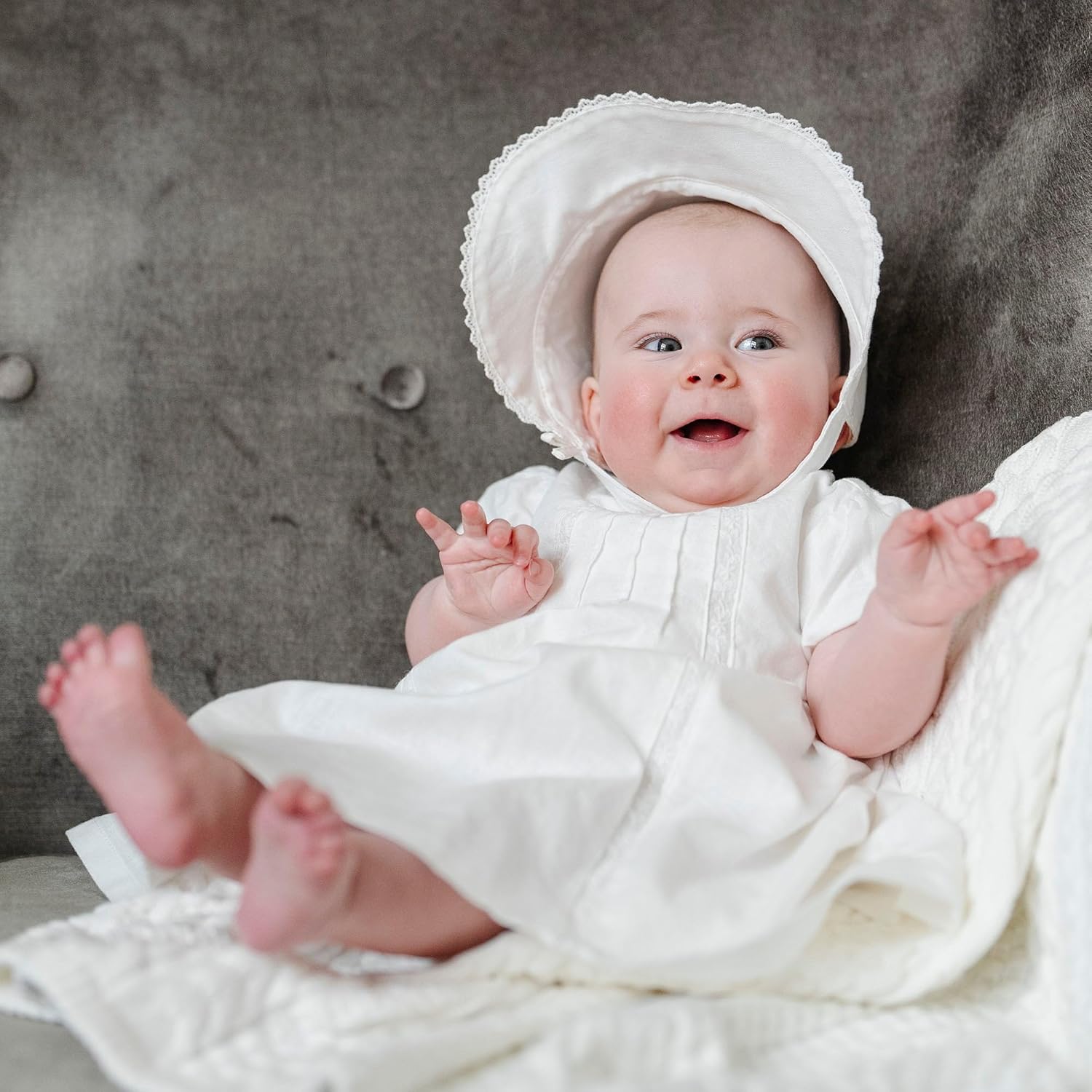 Hope Henry Layette Baby Girl Woven Short Sleeve Dress