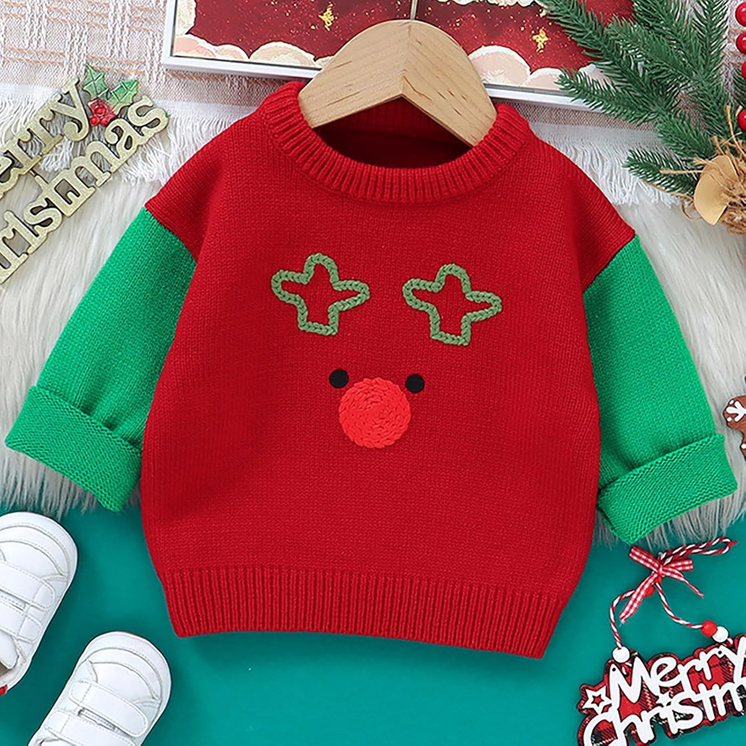 Warm Cozy Christmas Sweater for Babies