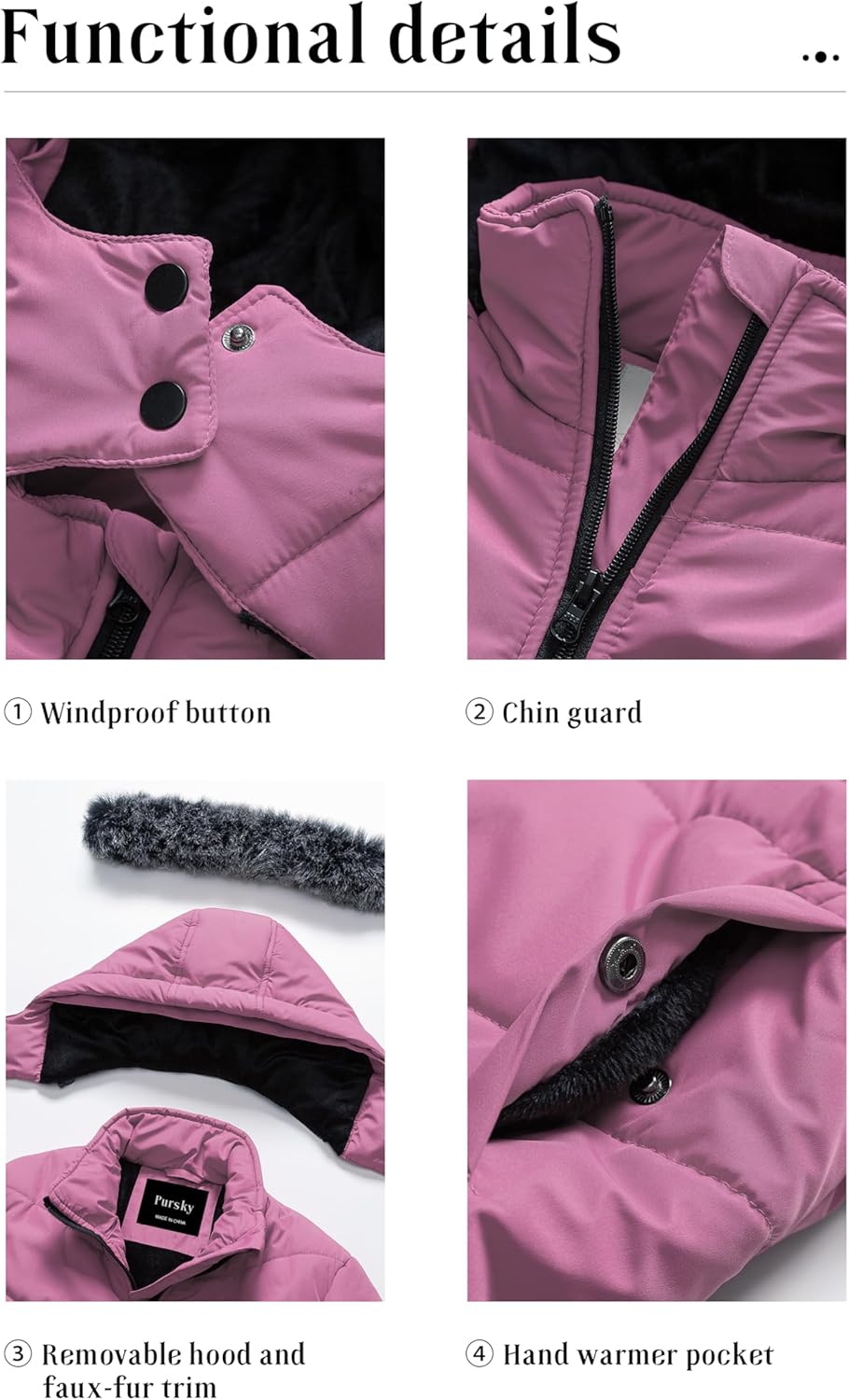 GirlsWinter Parka Cozy Waterproof and Stylish