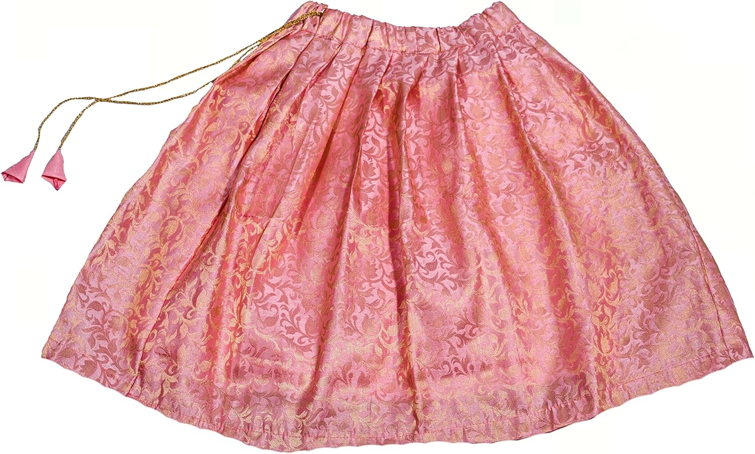 Green Dupion Silk Lehenga Choli for Kids