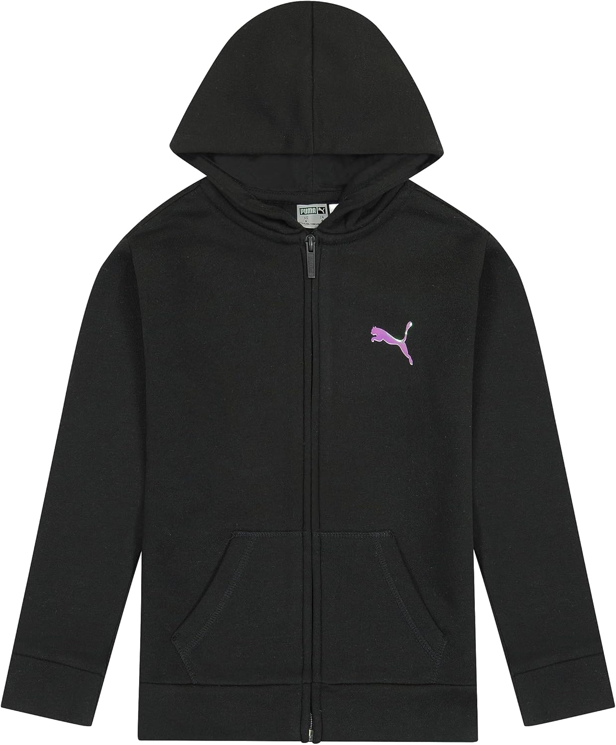 PUMA Girls Core Logo Zip Up Hoodie comfy stylish
