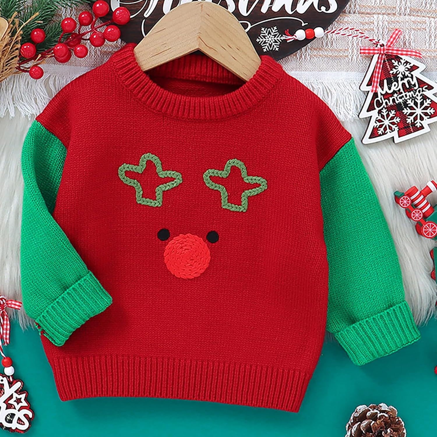 Warm Cozy Christmas Sweater for Babies