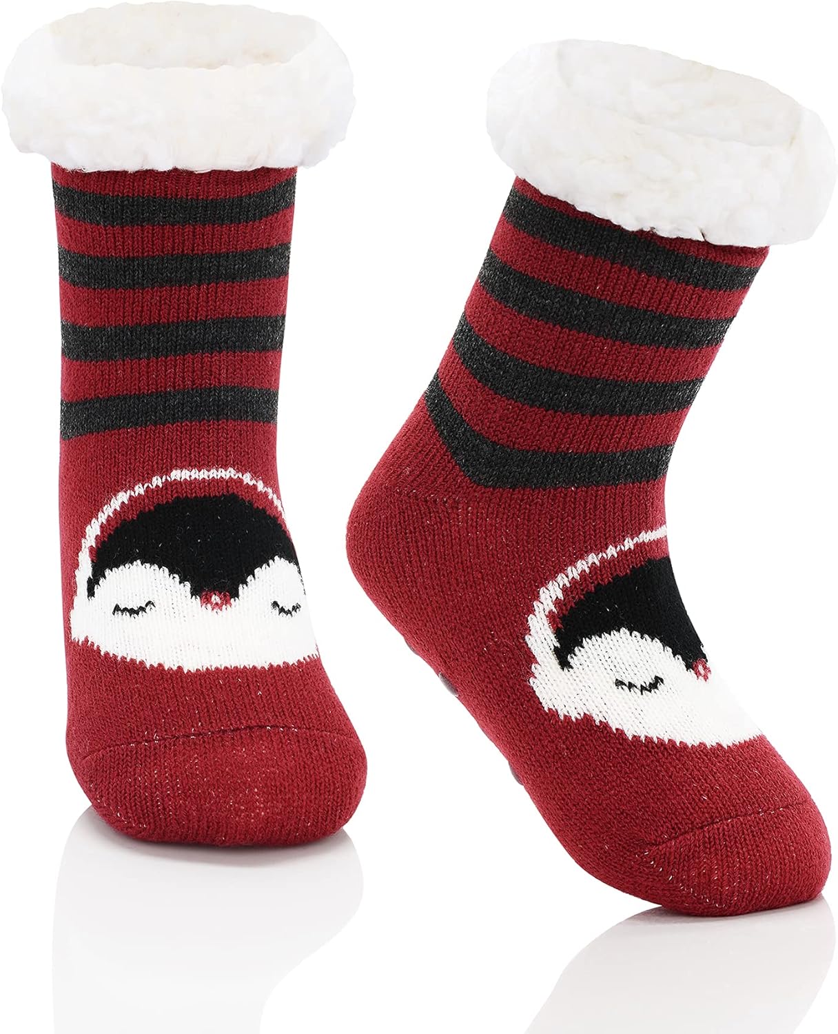 Zando Kids Cozy Slipper Socks with Grip for Boys and Girls