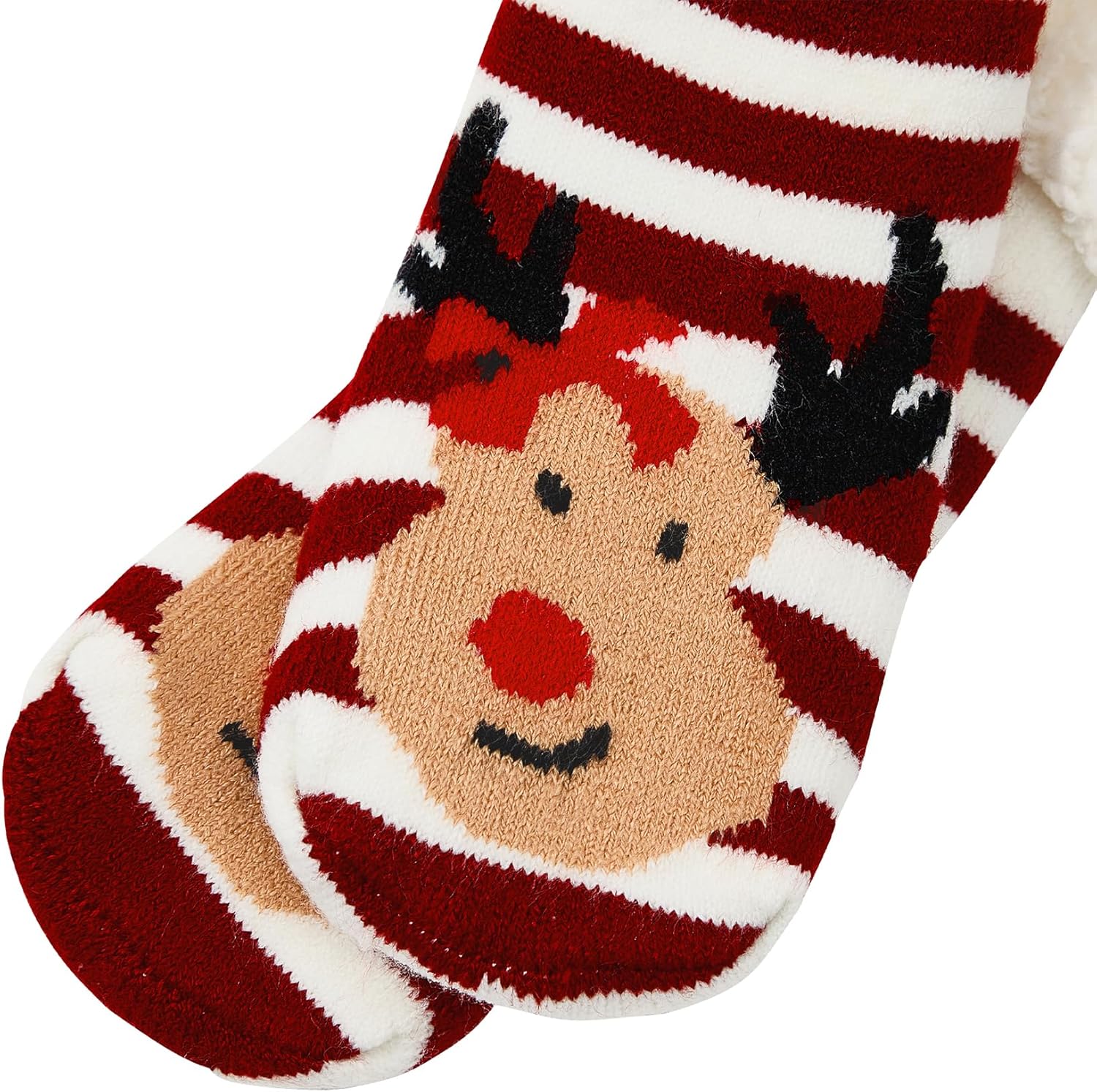 Zando Kids Fuzzy Socks with Grips - Cozy Winter Warmers for Toddlers Kids