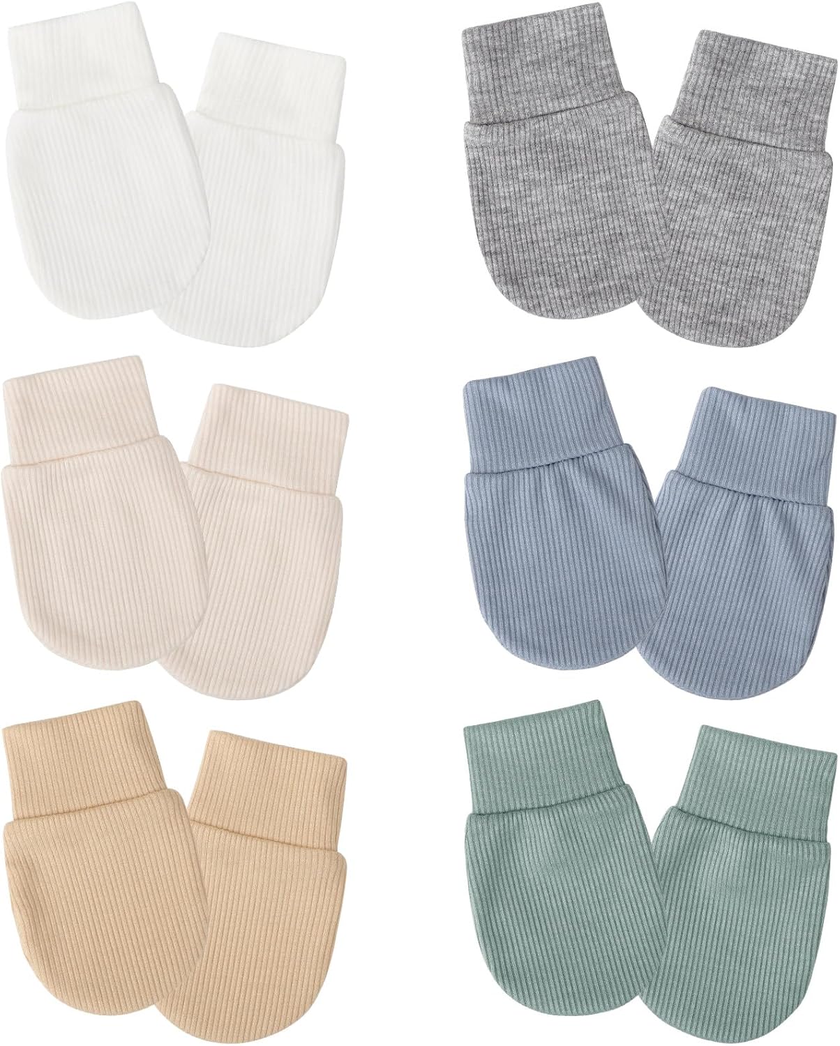 AQOKKA Newborn Baby Mittens 0-6 Months No Scratch