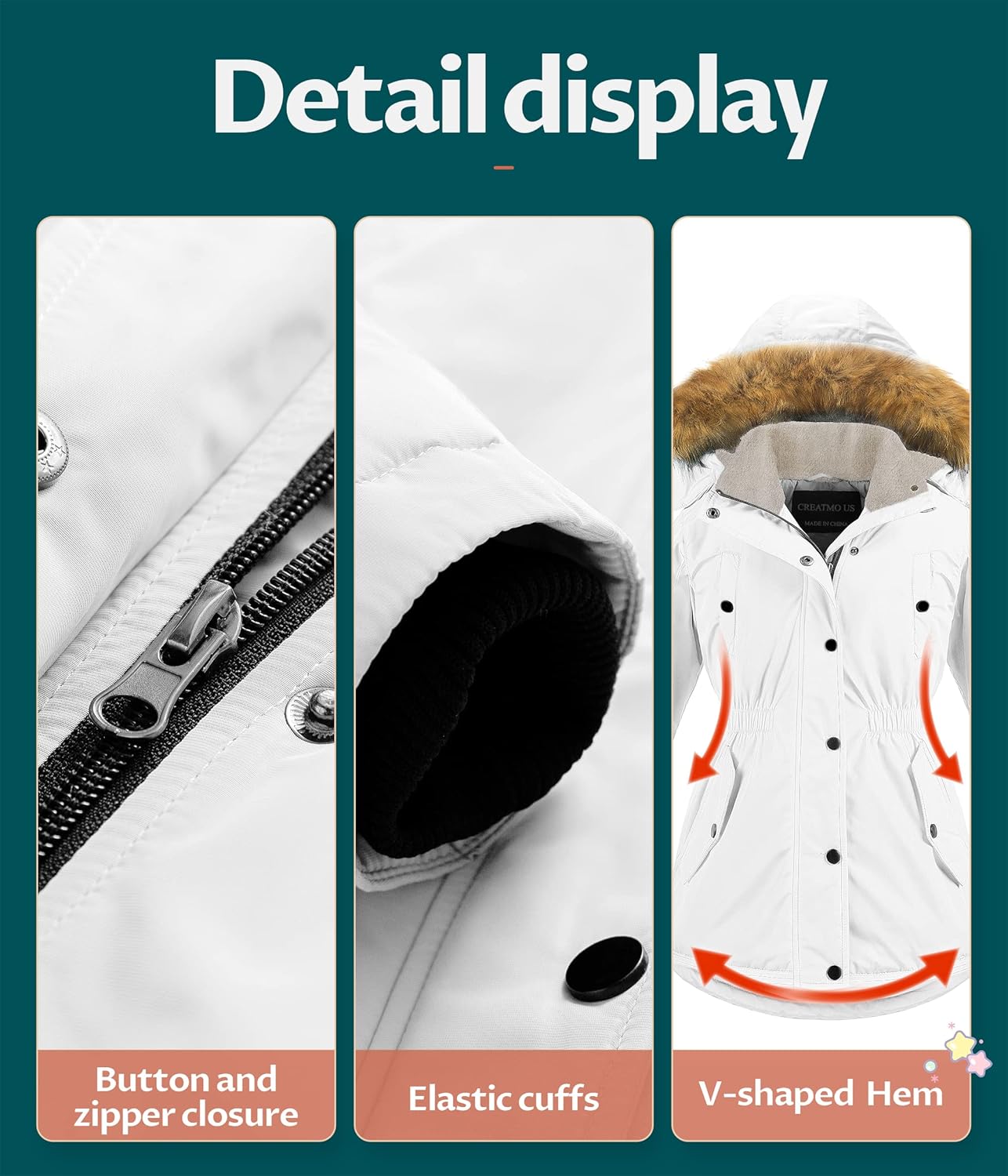 Warm Winter Parka for Girls