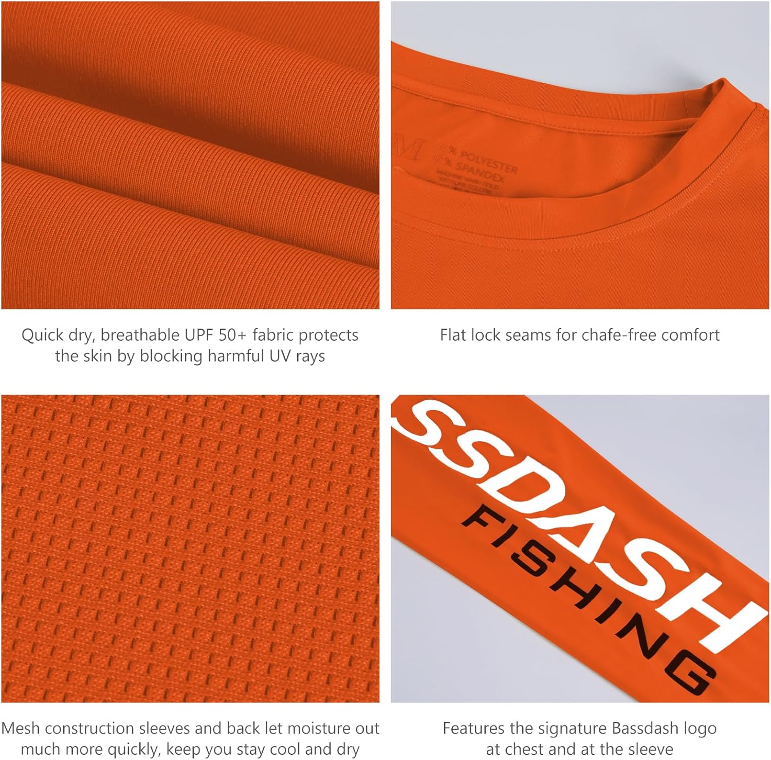 BASSDASH Youth Fishing T-Shirts UPF 50