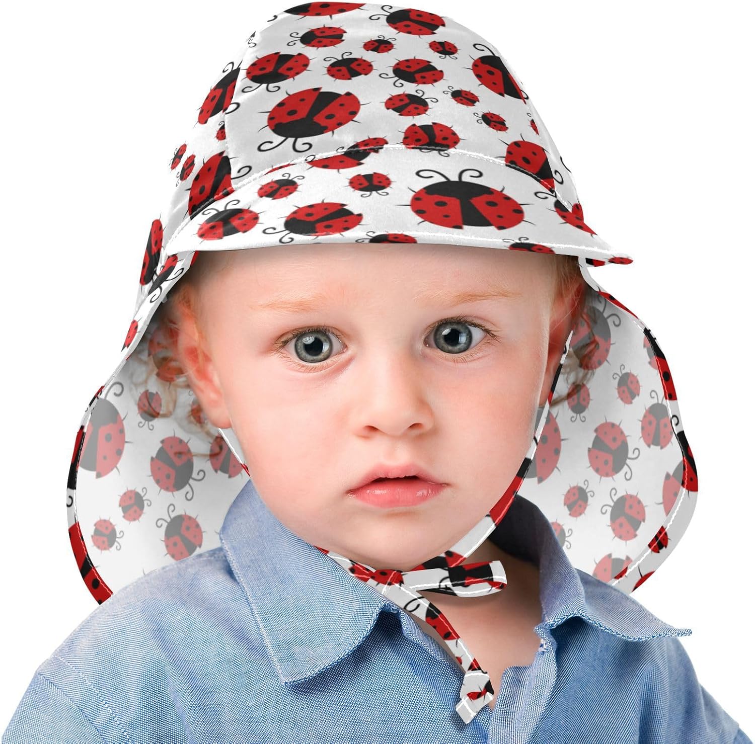 Cute Red Ladybugs Bucket Hat for Toddlers Kids