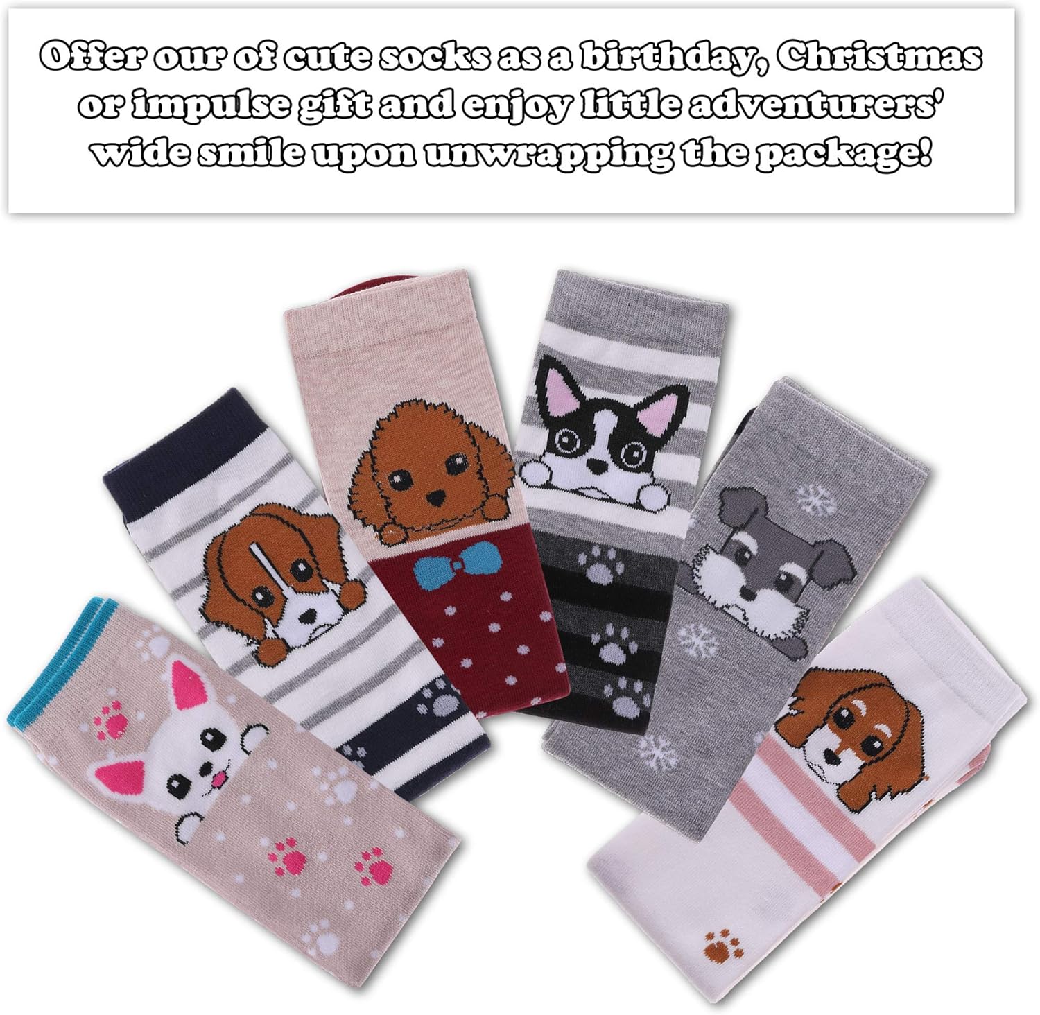 FNOVCO Girls Knee High Socks - Cute Animal Patterns