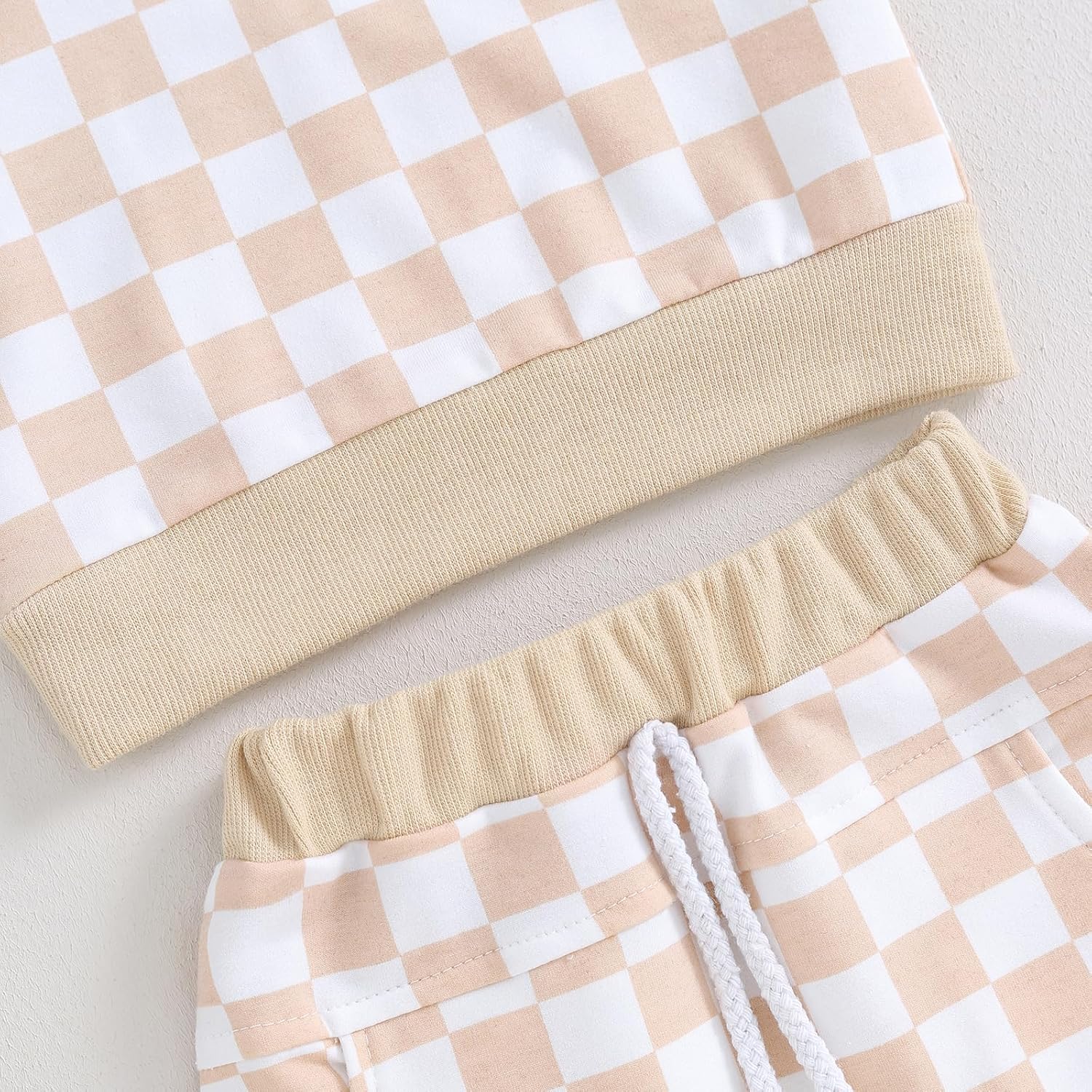 Perfect Checkered Plaid Toddler Outfit Soft Trendy Summer Clothes for Kids