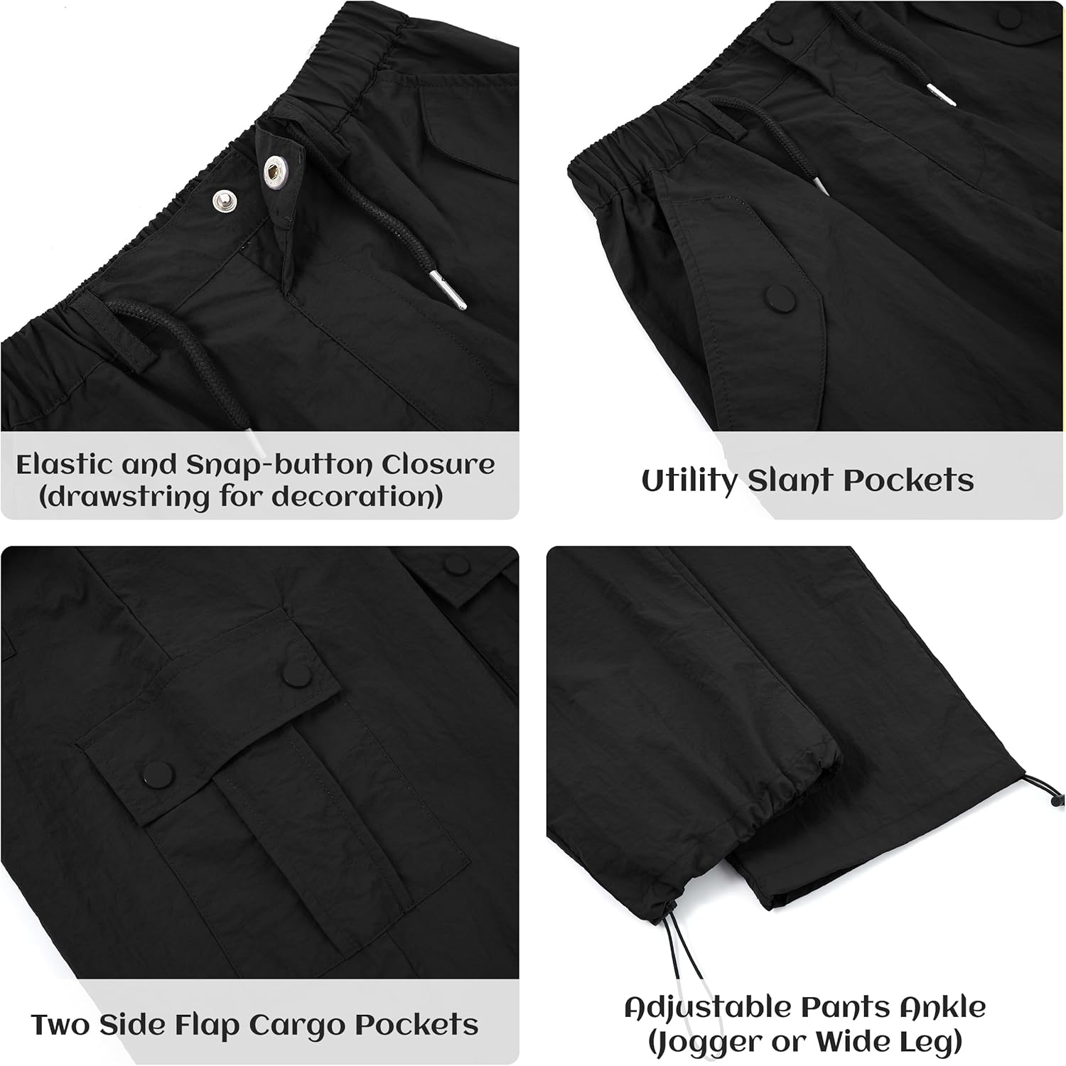 Y2K Parachute Jogger Pants for Girls