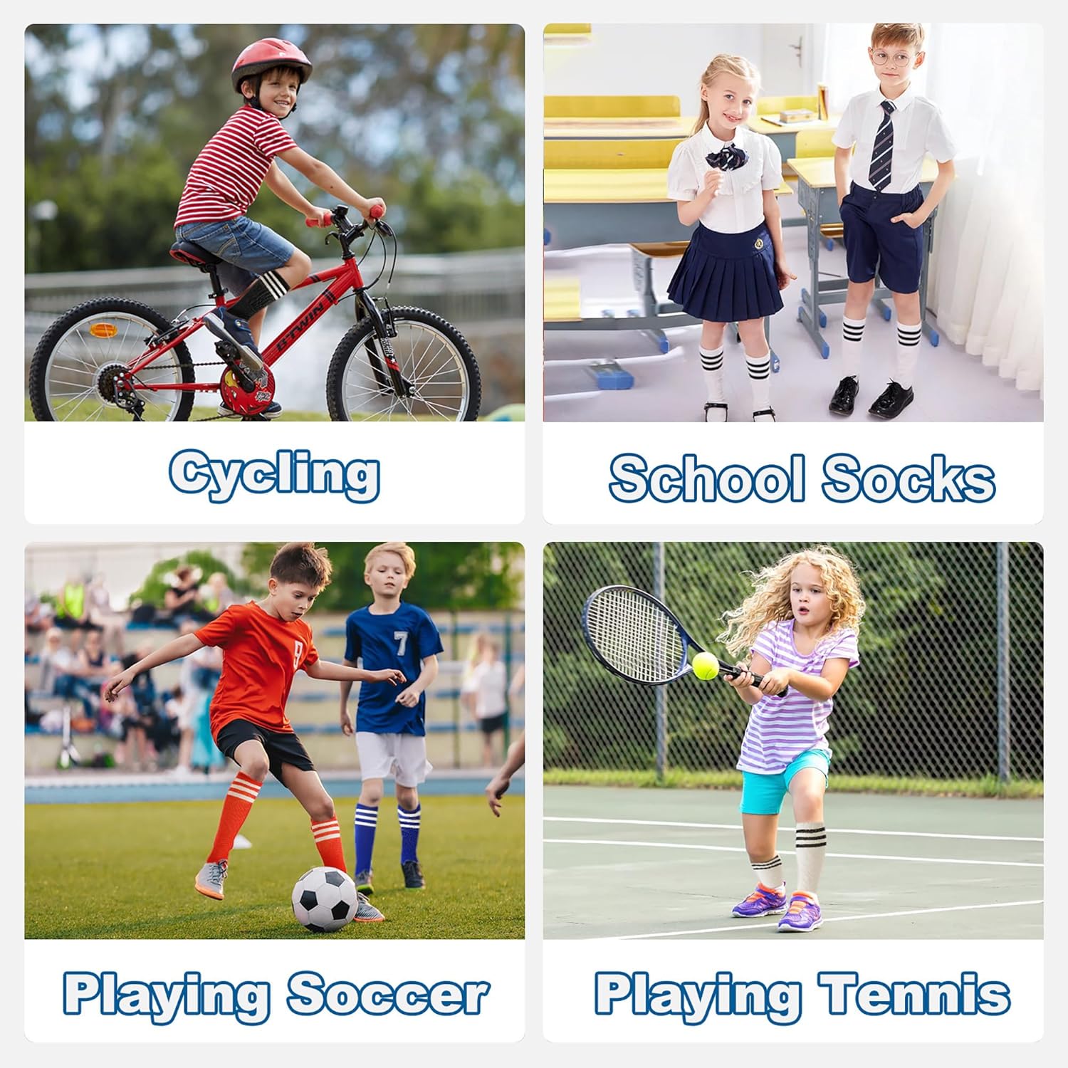 BISOUSOX Soccer Socks Kids Youth