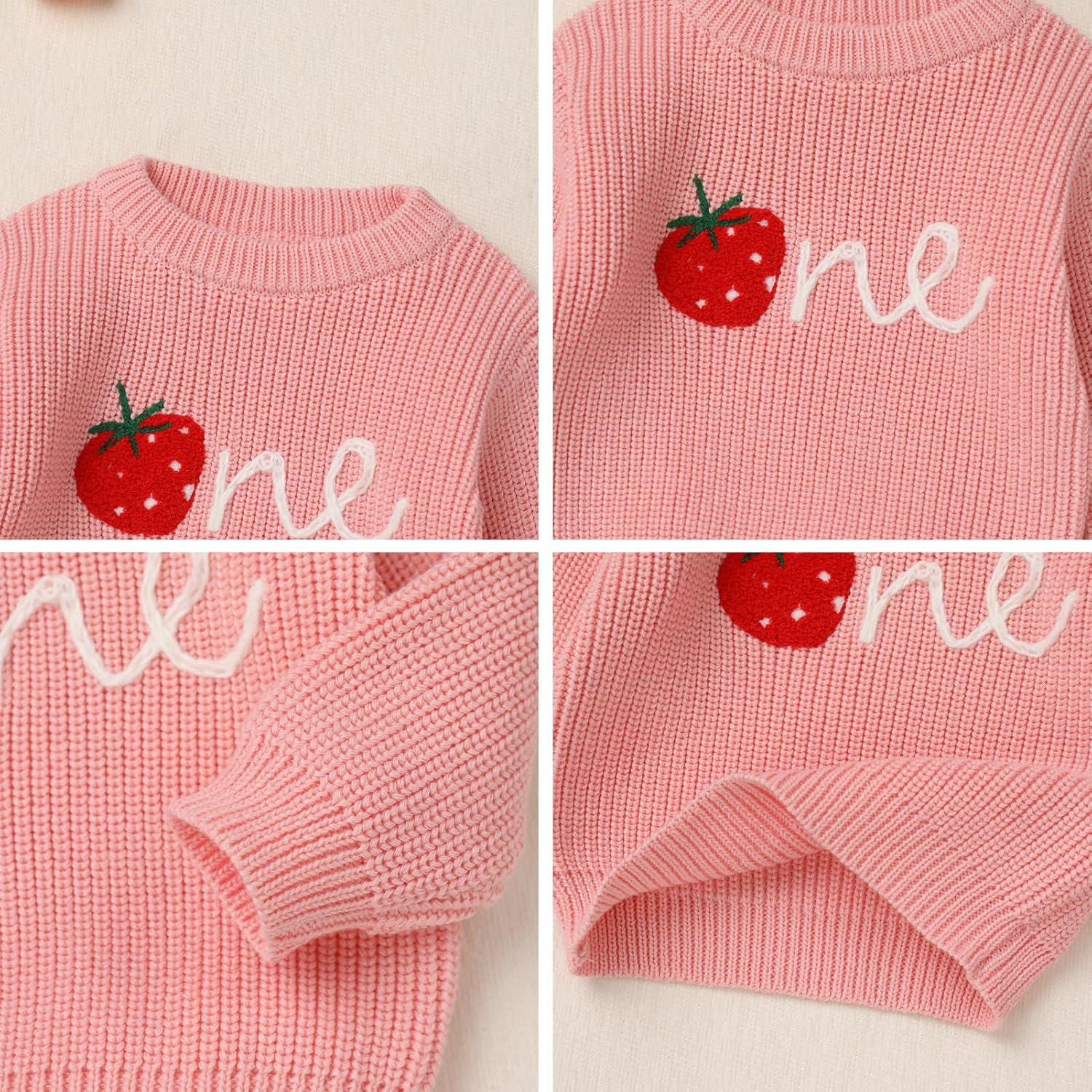 AWIBMK 1st Birthday Knit Sweater for Toddler Girls Boys
