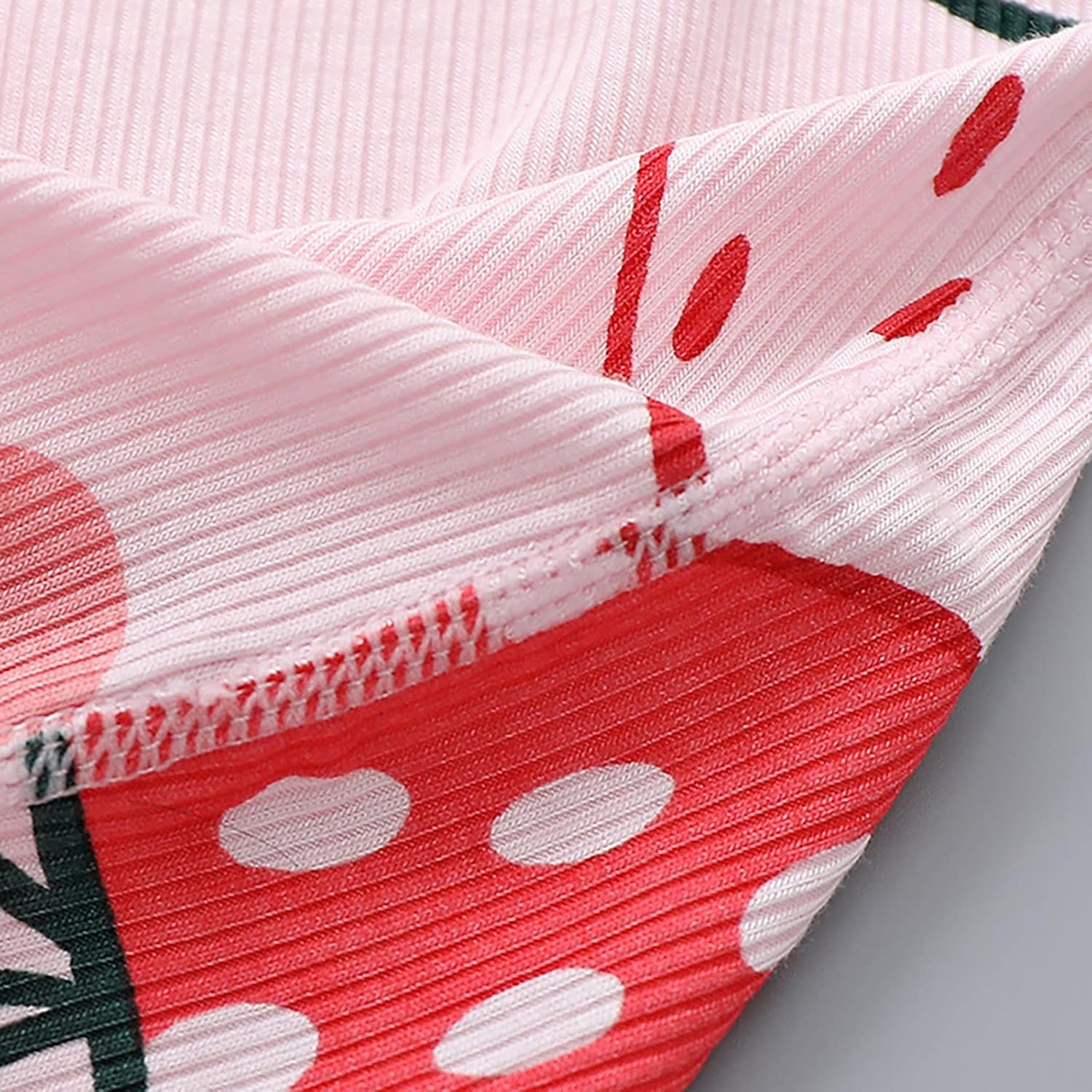 Bright Fun Summer Girl Pajamas Strawberry Pattern