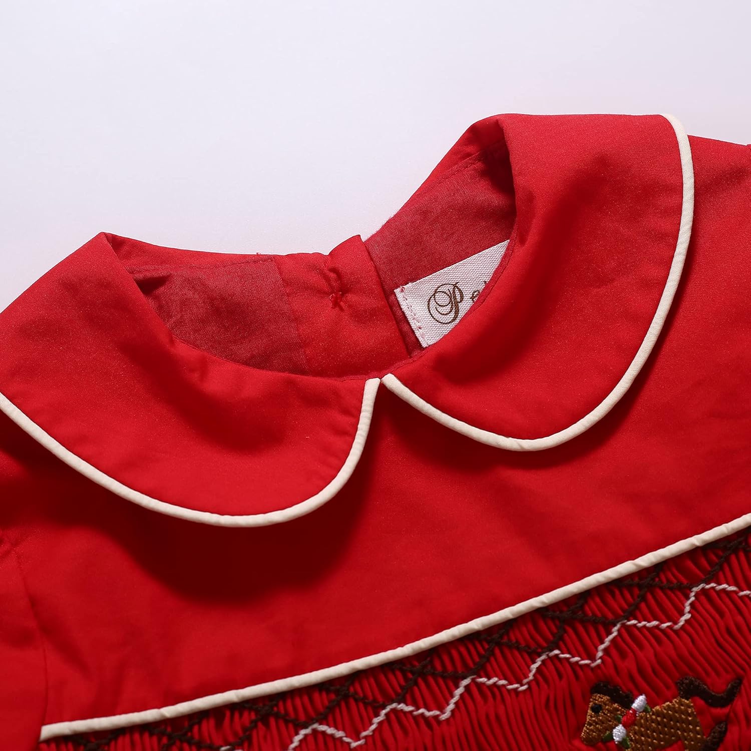 Pettigirl - Festive Red Smocked Dress for Girls Boys - Special Occasion Outfit