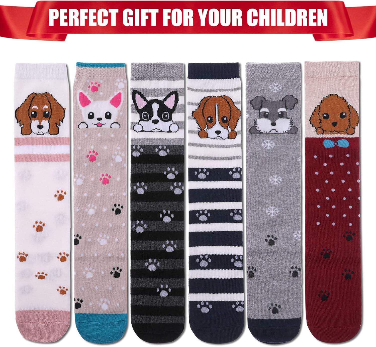 FNOVCO Girls Knee High Socks - Cute Animal Patterns