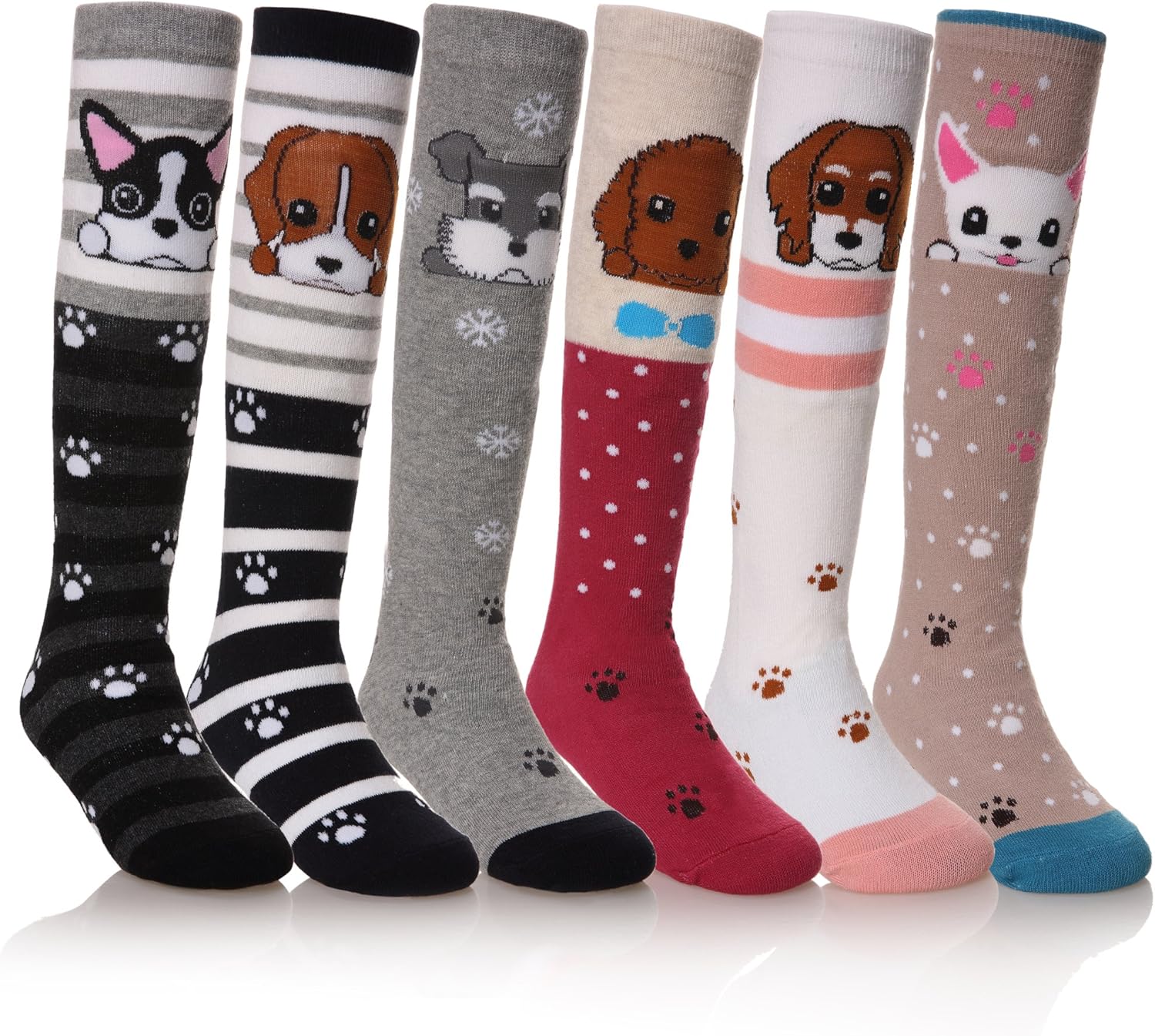 FNOVCO Girls Knee High Socks - Cute Animal Patterns