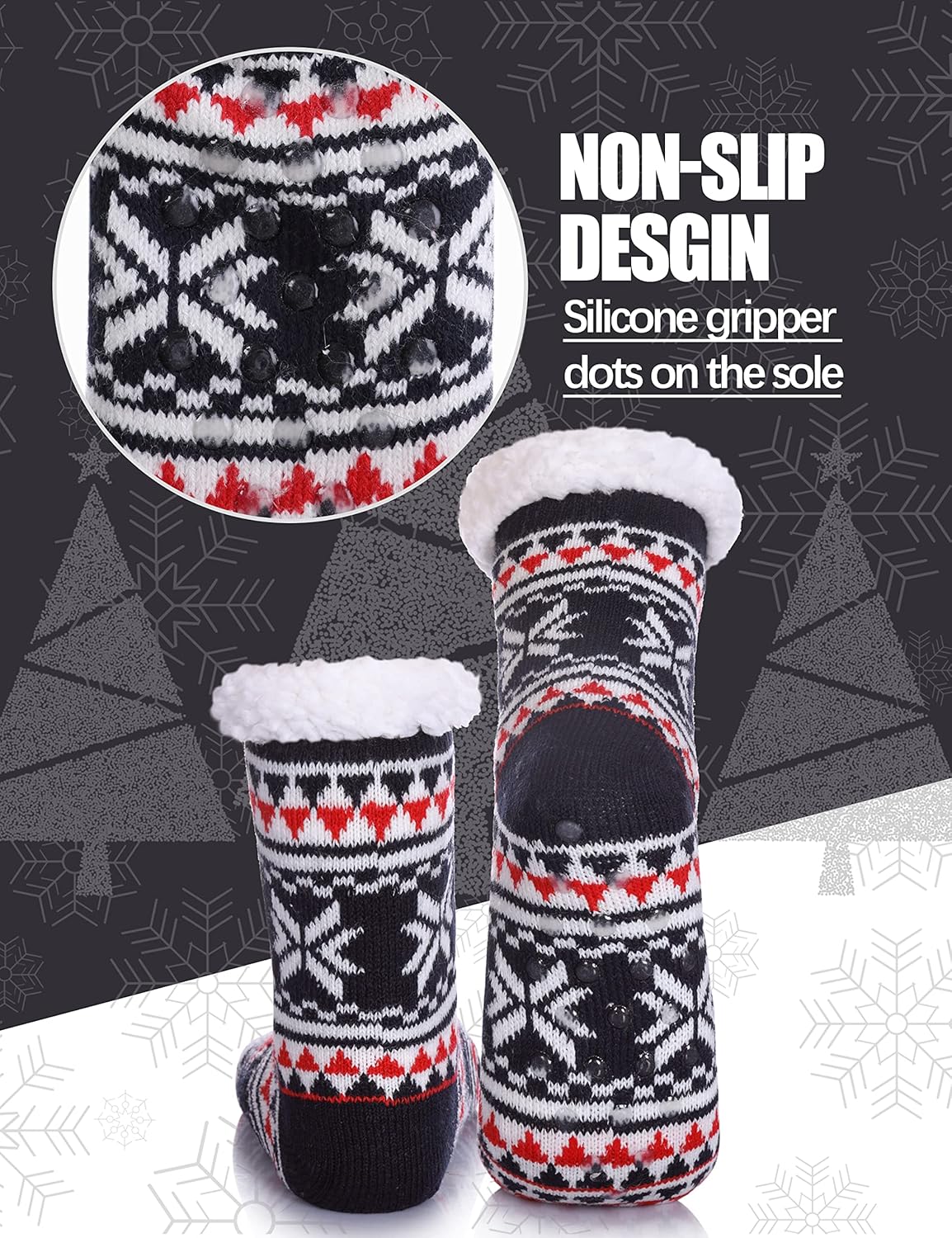 LinMin Cozy Slipper Socks
