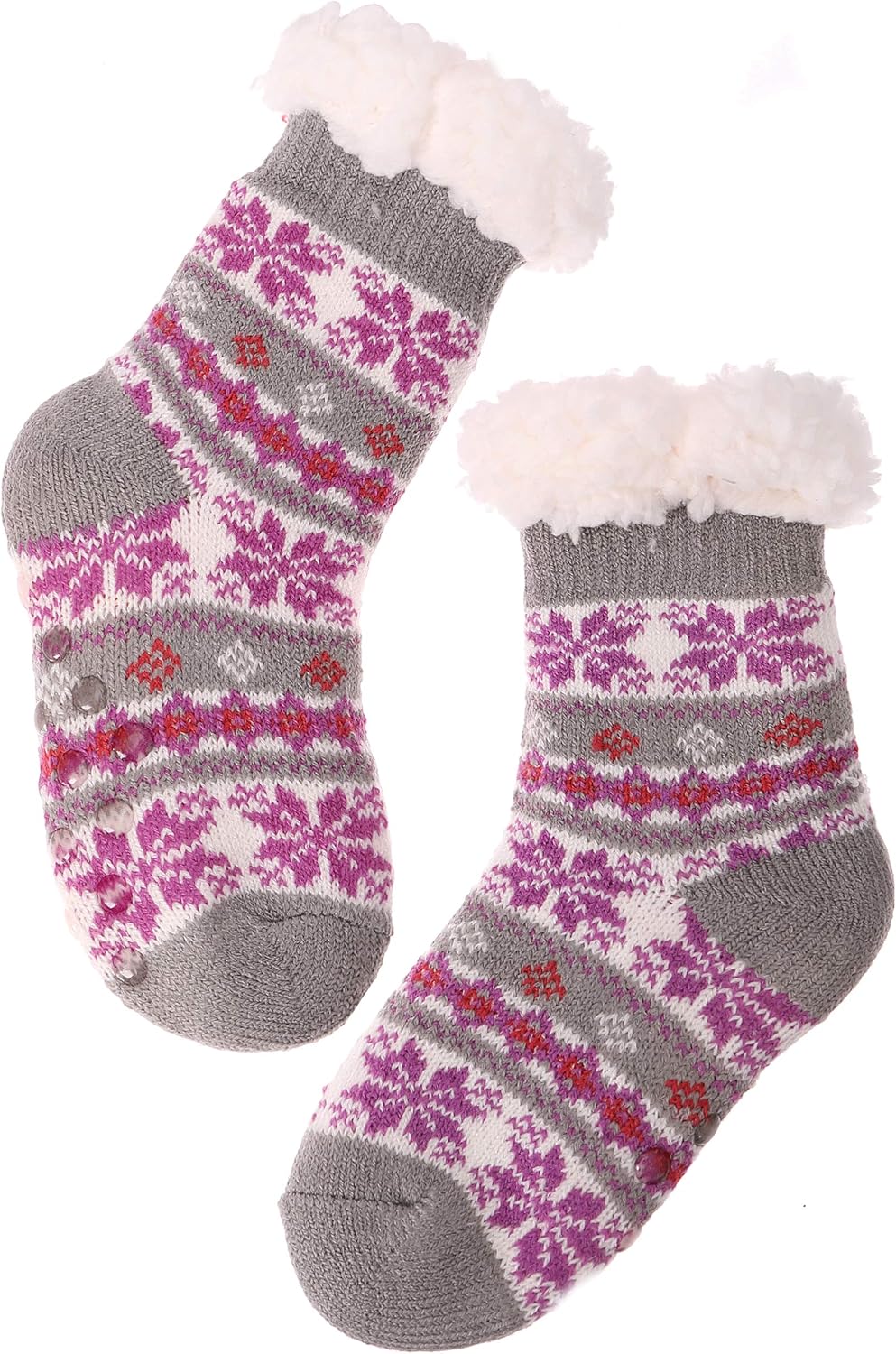 Perfectly Fuzzy Winter Slipper Socks for Kids