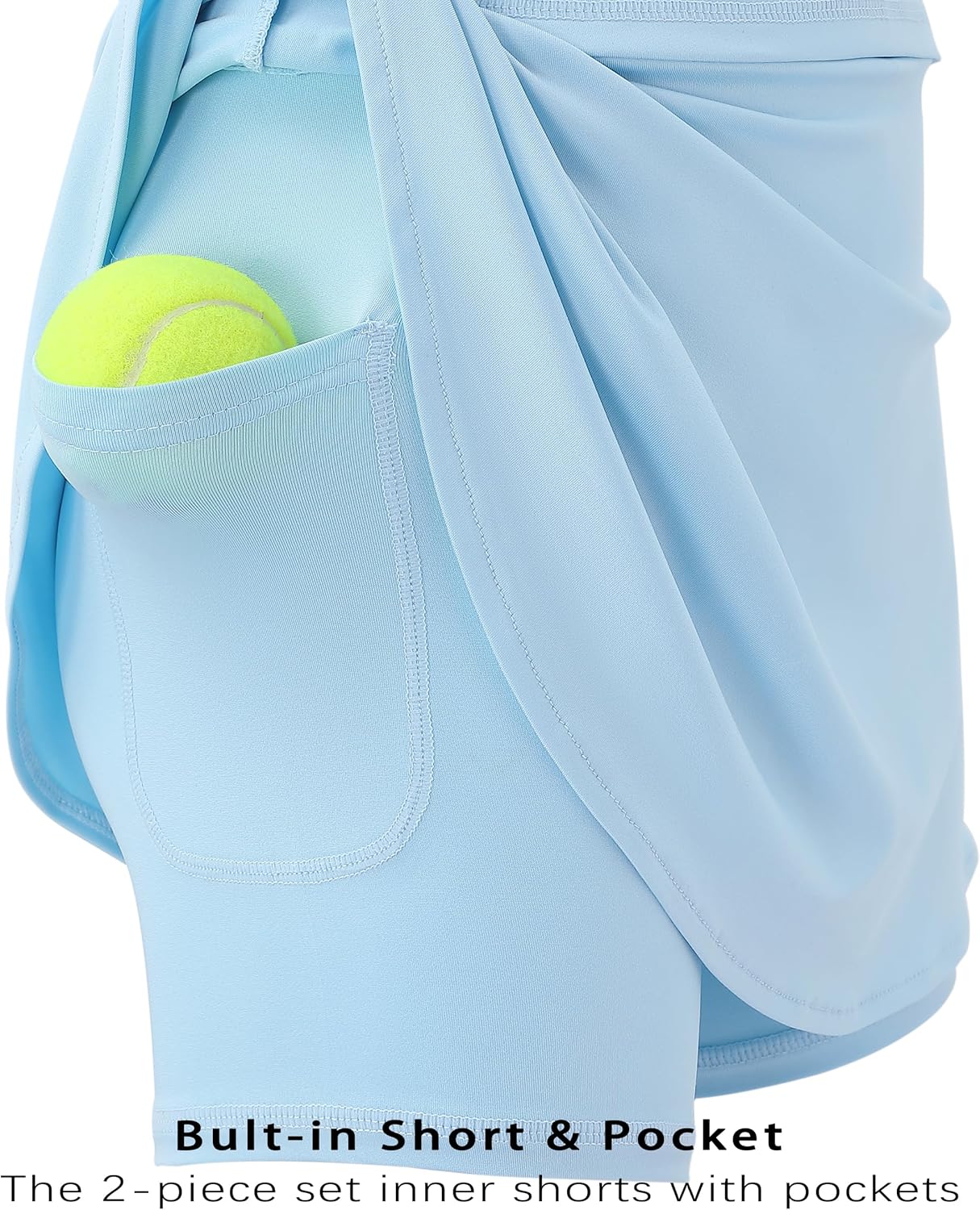 LionJIE Kids Girls Tennis Golf Dress Outfit