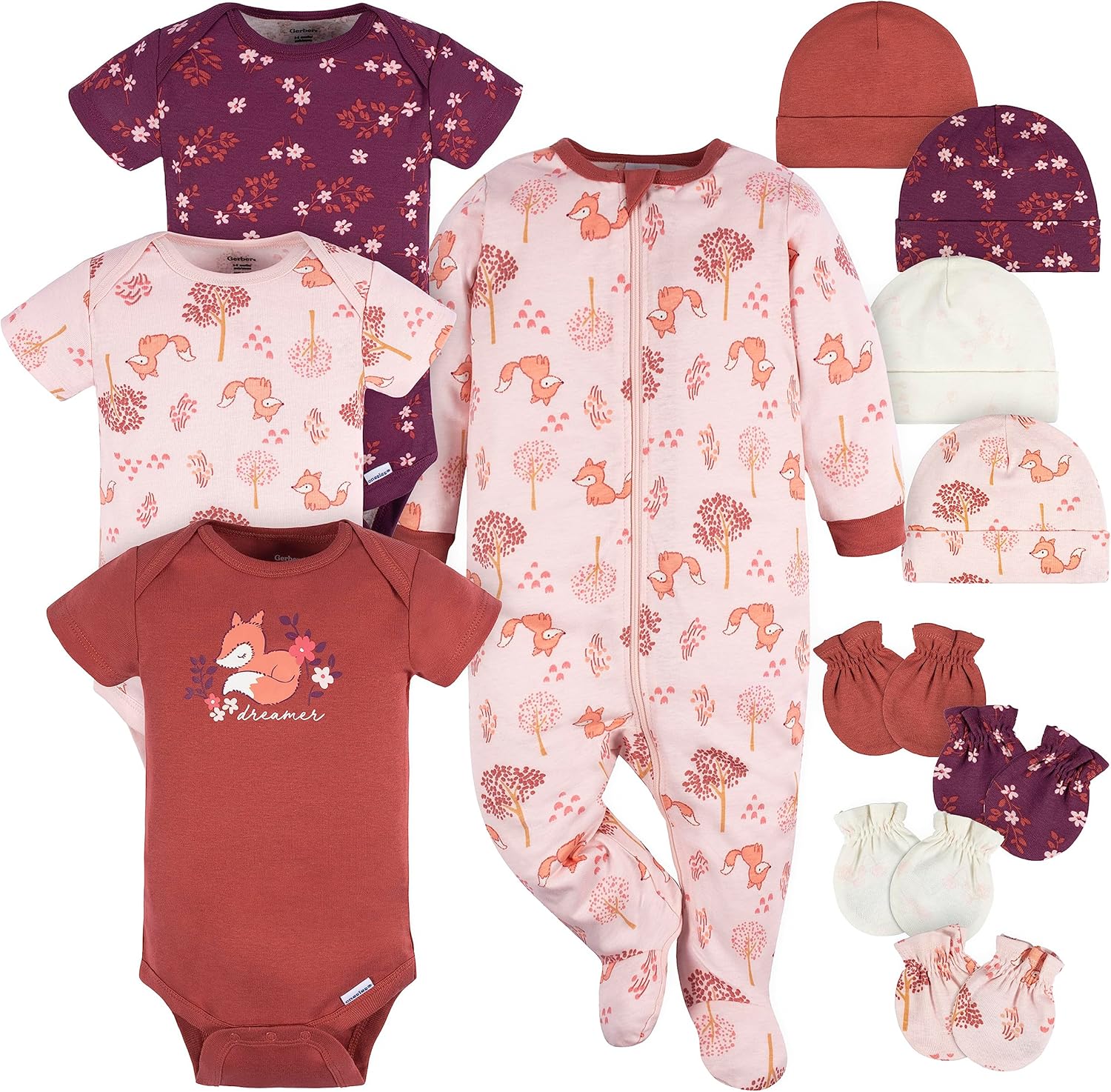 Gerber 12-Piece Layette Gift Set for Baby Girls and Boys