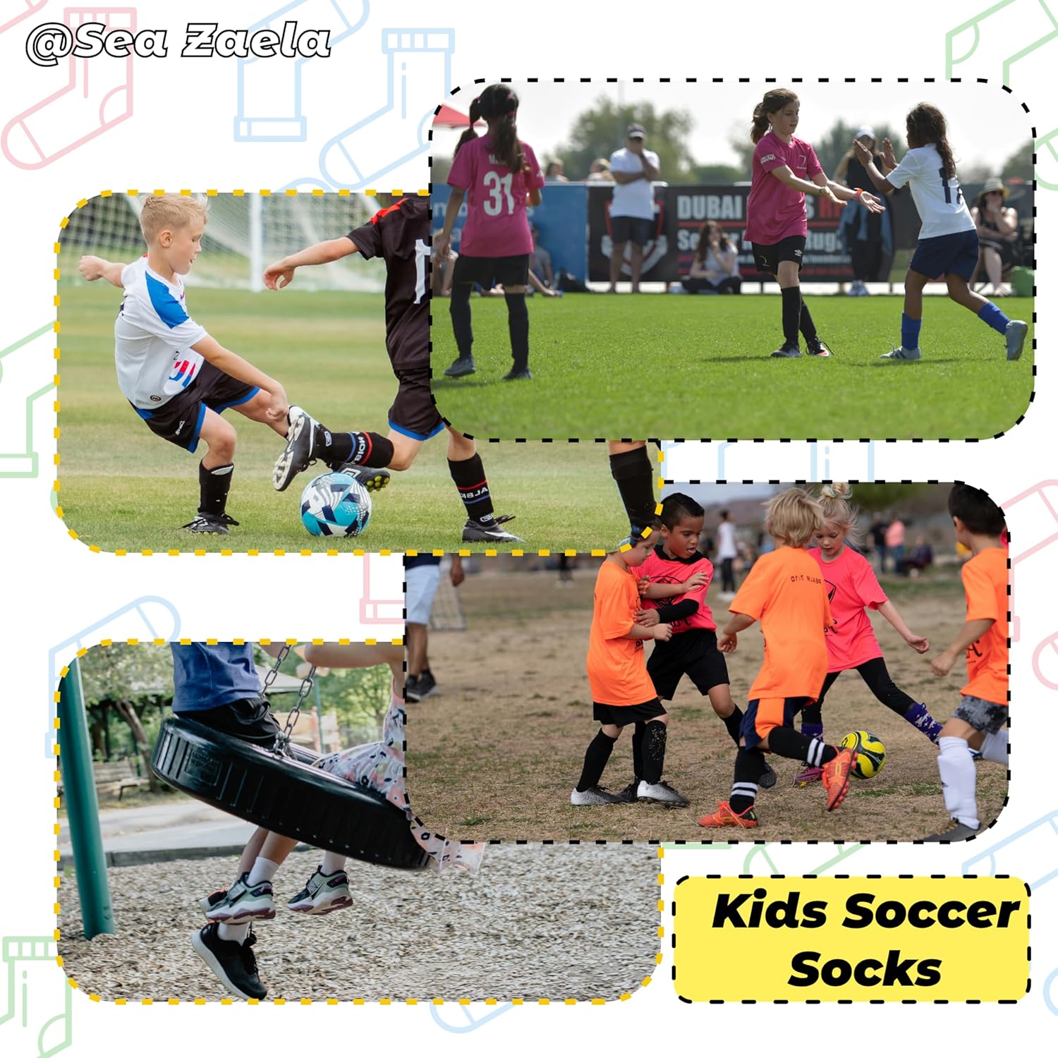 Sea Zaela Kids Sports Socks