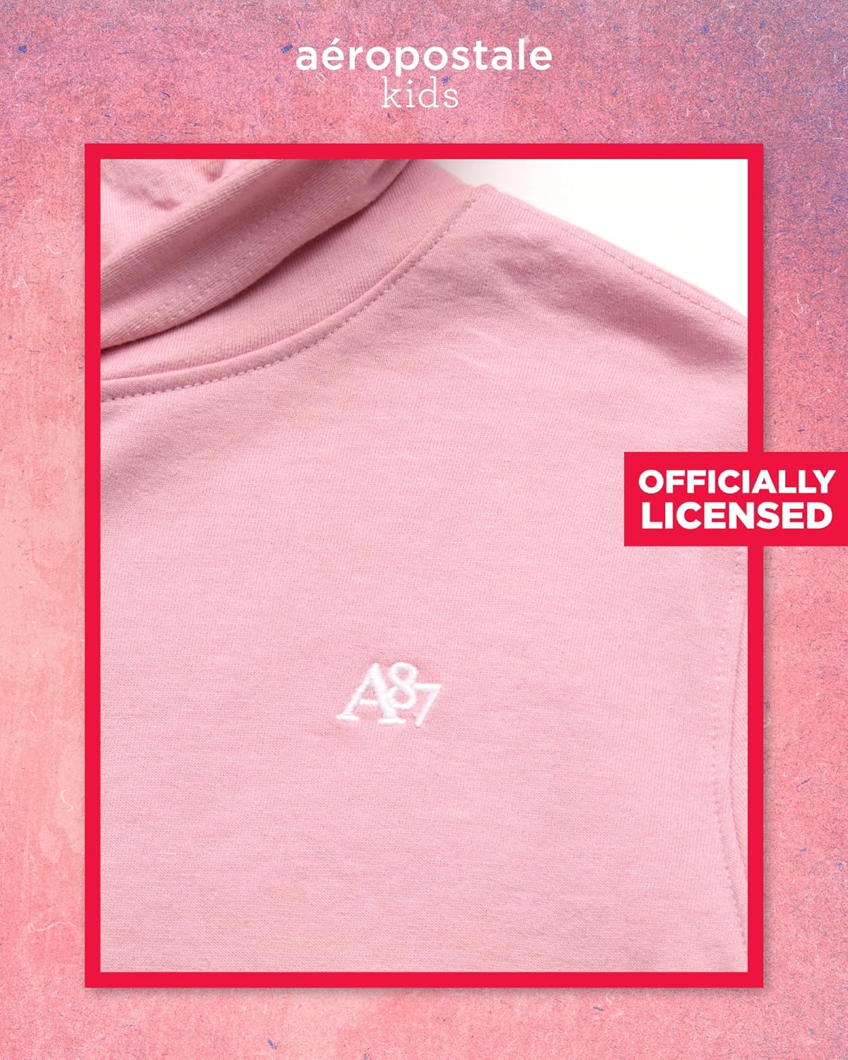 AEROPOSTALE Girls Soft Cotton Fleece Pullover with Front Pockets