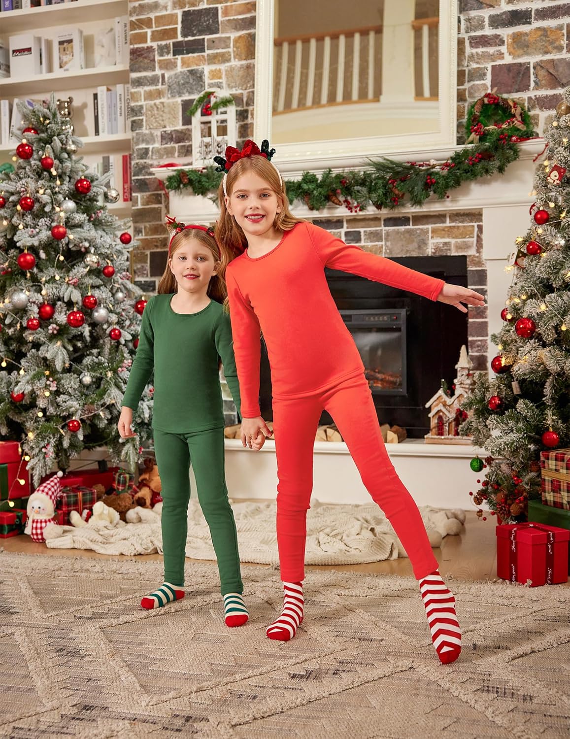 Sleek and Cozy Girls Thermal Underwear Set - Perfect Match for Winter